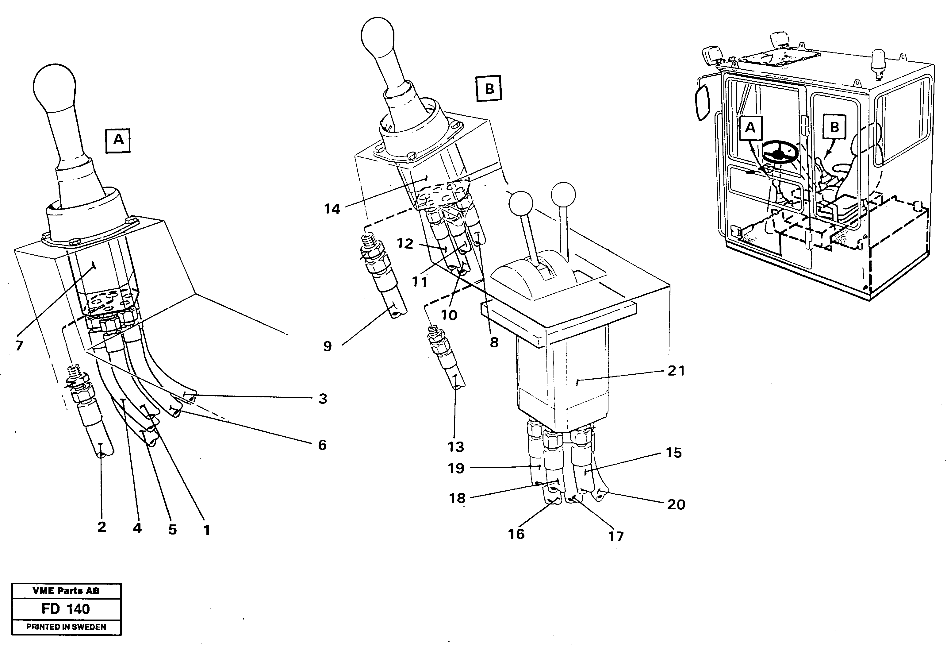 Схема запчастей Volvo EW150 - 31108 Joy stick, left and right EW150 ?KERMAN ?KERMAN EW150 SER NO - 318