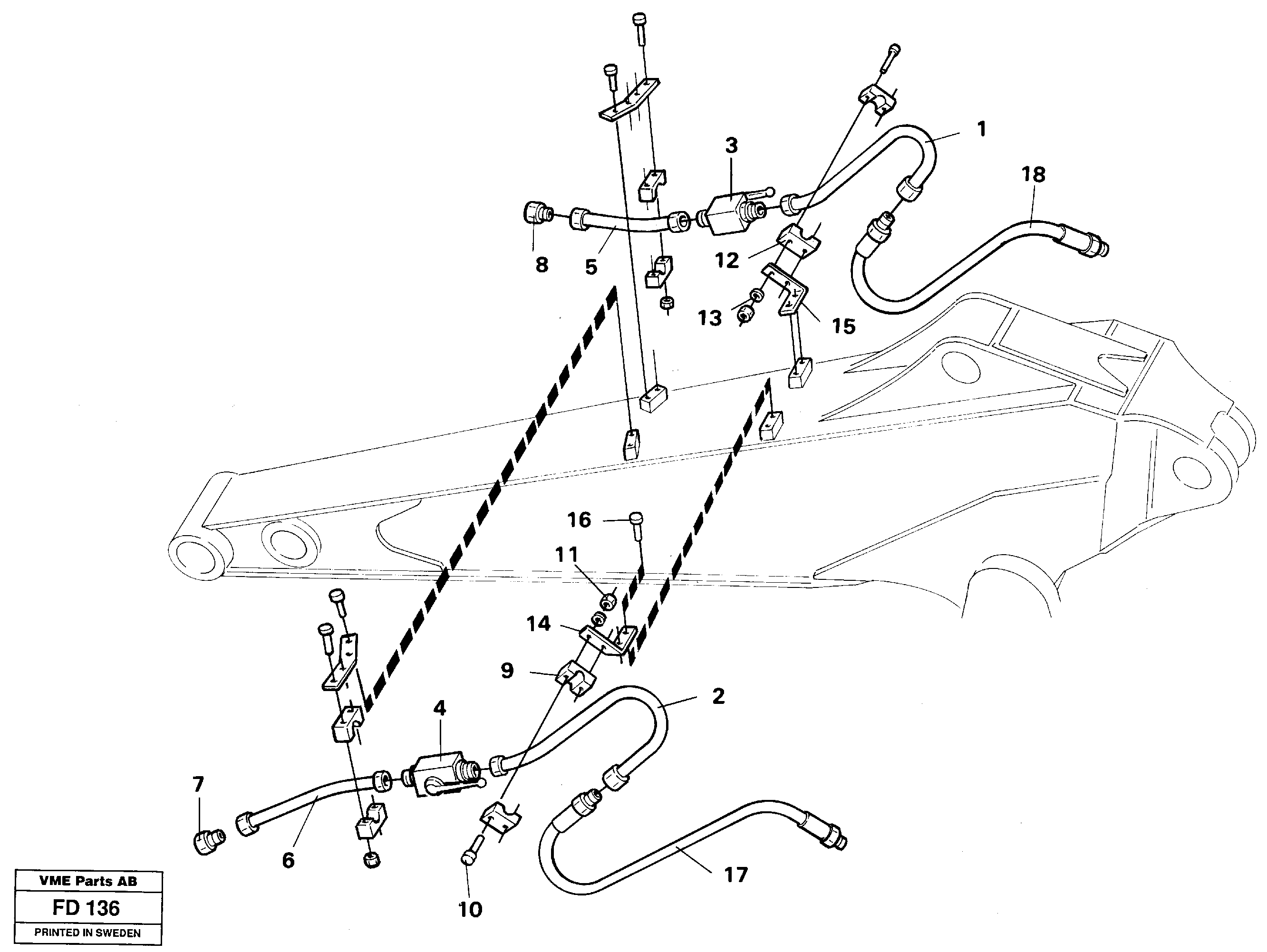 Схема запчастей Volvo EW150 - 31113 Hydr.hammer,dipper arm 2.0m,taps EW150 ?KERMAN ?KERMAN EW150 SER NO - 318