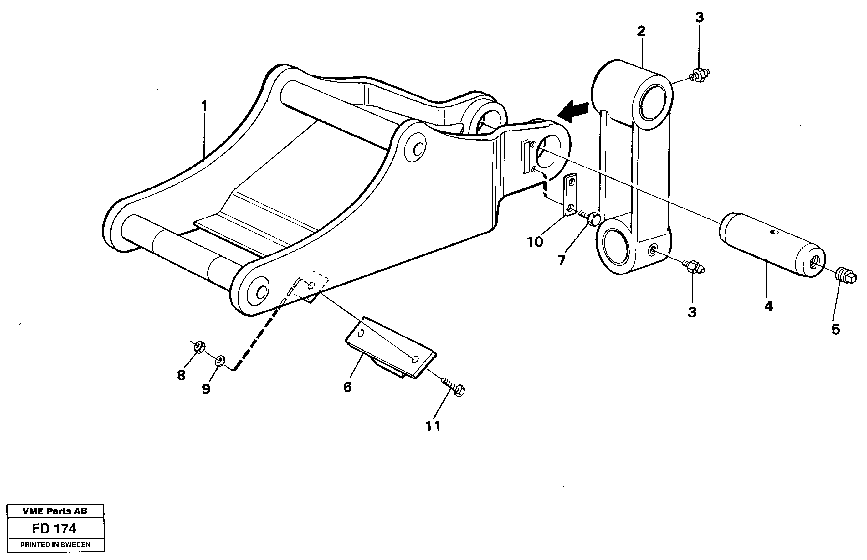 Схема запчастей Volvo EW150 - 61327 Clamshell rest EW150 ?KERMAN ?KERMAN EW150 SER NO - 318