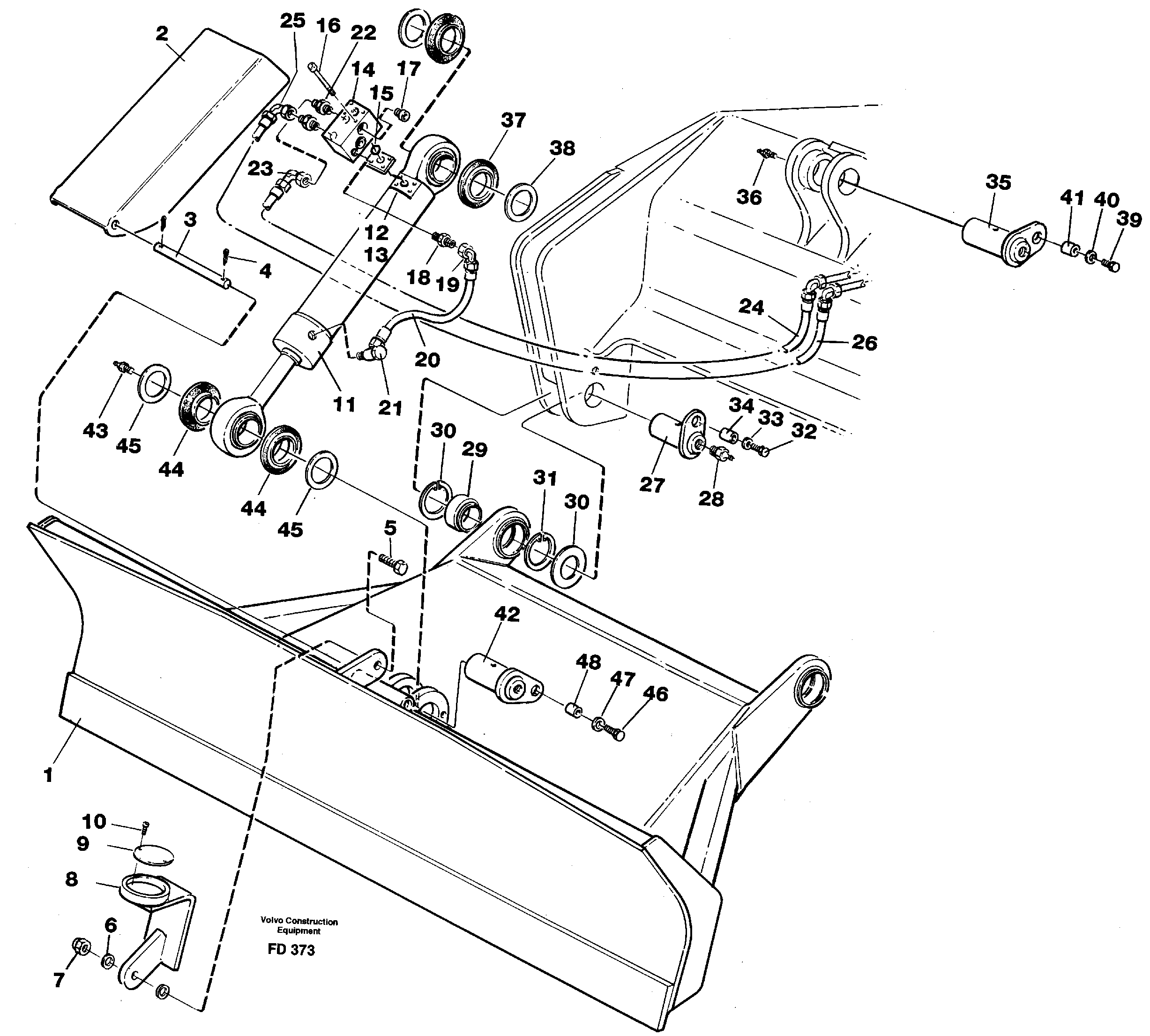 Схема запчастей Volvo EW150 - 27123 Dozer blade,rear EW150 ?KERMAN ?KERMAN EW150 SER NO - 318