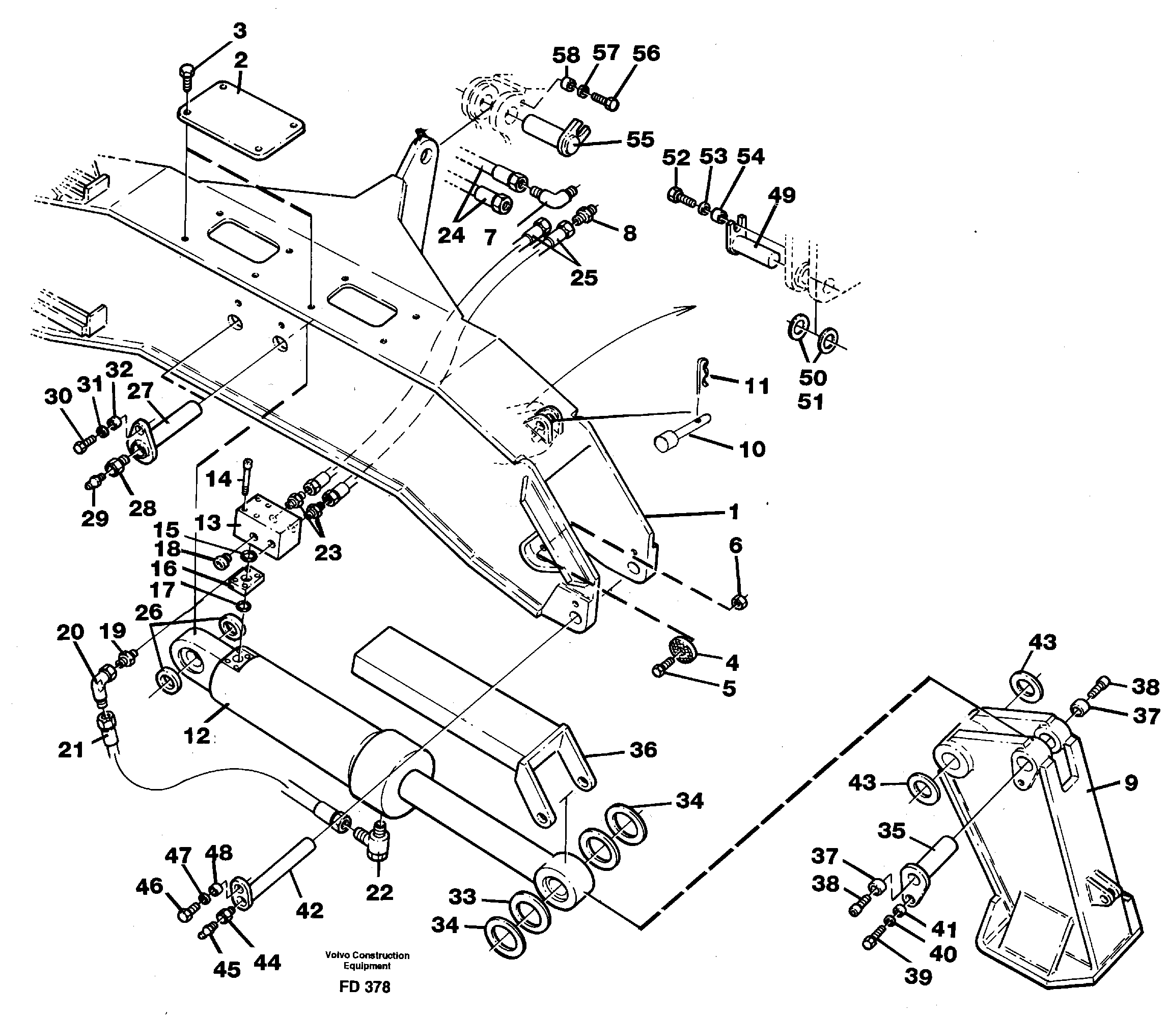 Схема запчастей Volvo EW150 - 33720 Stabilisors with fixed plate EW150 ?KERMAN ?KERMAN EW150 SER NO - 318