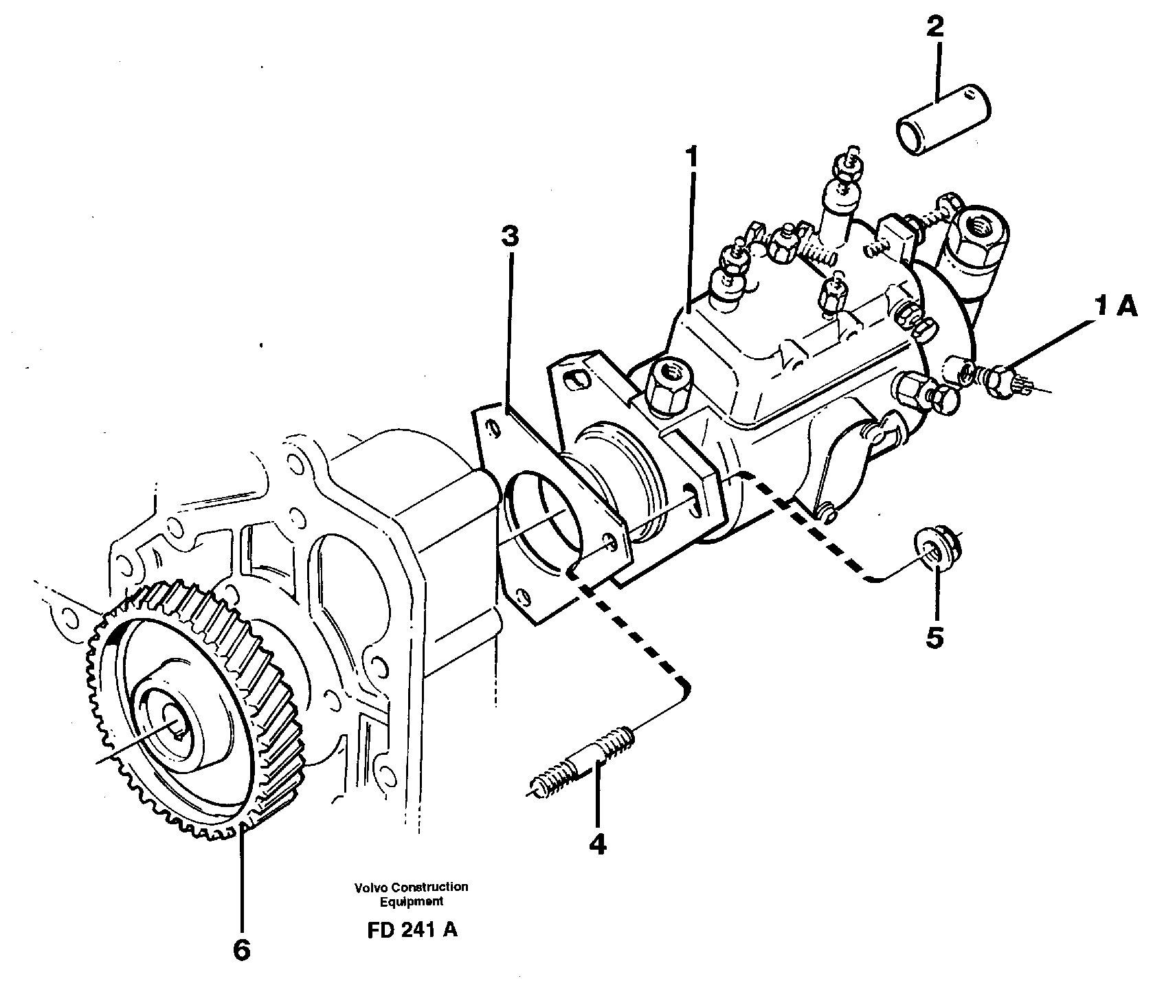 Схема запчастей Volvo EW150 - 82061 Fuel injection pump, mounting EW150 ?KERMAN ?KERMAN EW150 SER NO - 318