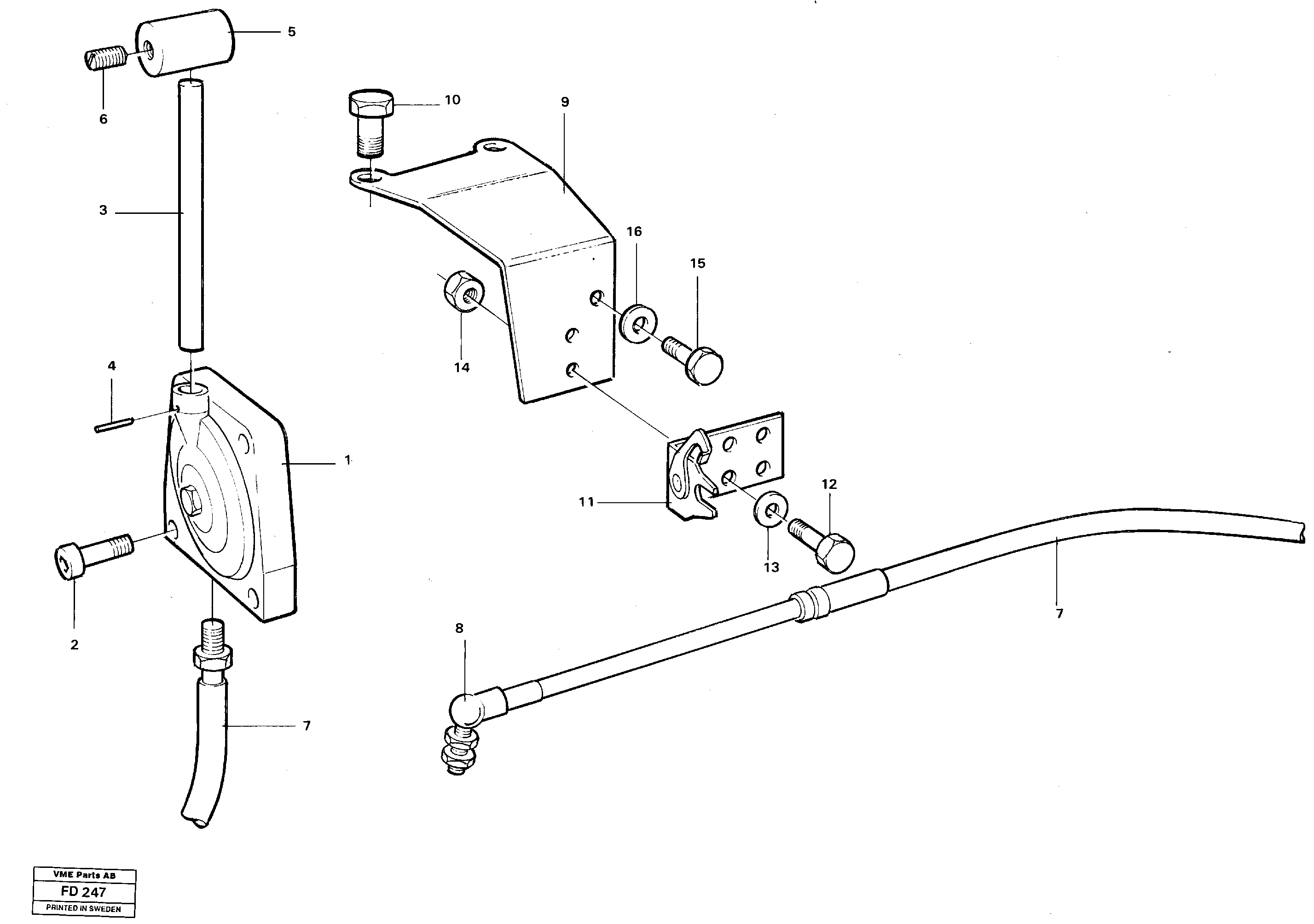 Схема запчастей Volvo EW150 - 27536 Throttle control EW150 ?KERMAN ?KERMAN EW150 SER NO - 318