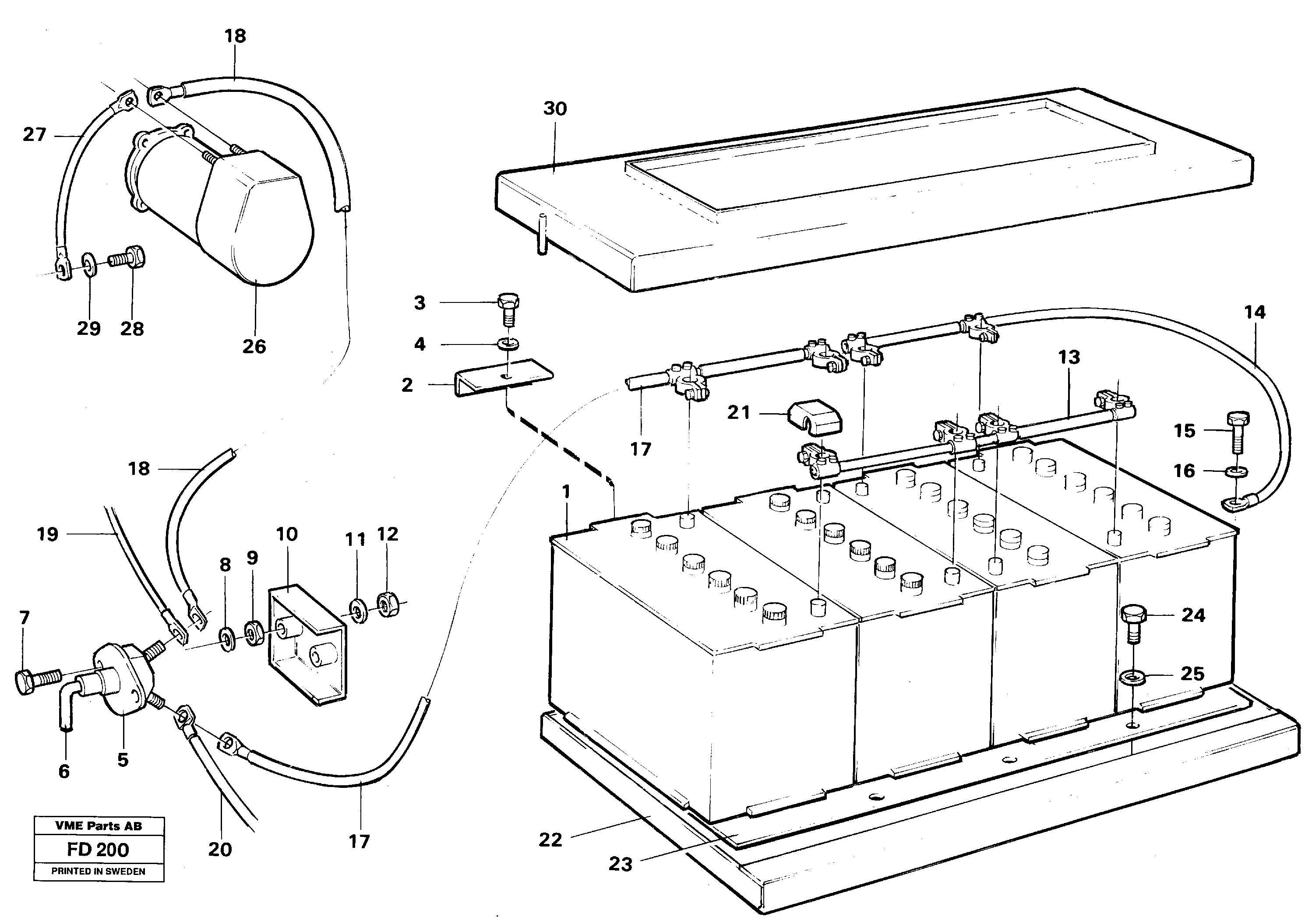 Схема запчастей Volvo EW150 - 27537 Battery, assembly EW150 ?KERMAN ?KERMAN EW150 SER NO - 318