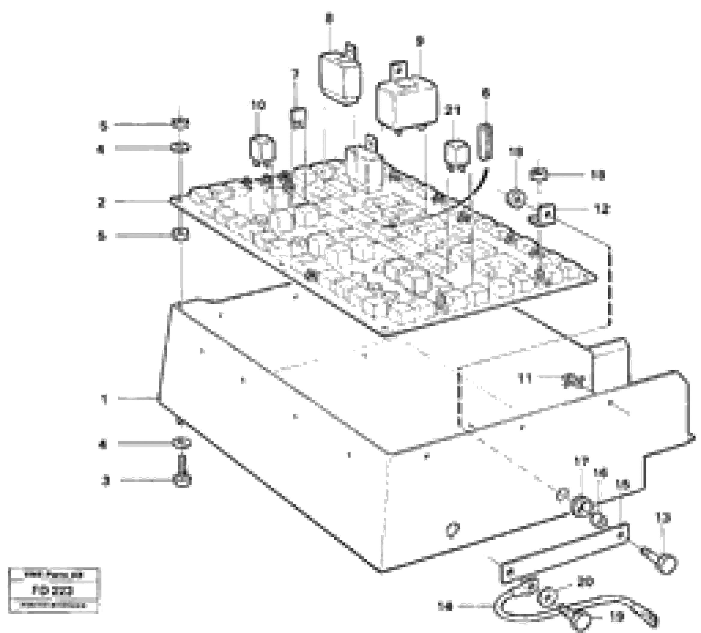 Схема запчастей Volvo EW150 - 35711 Electrical distribution box EW150 ?KERMAN ?KERMAN EW150 SER NO - 318