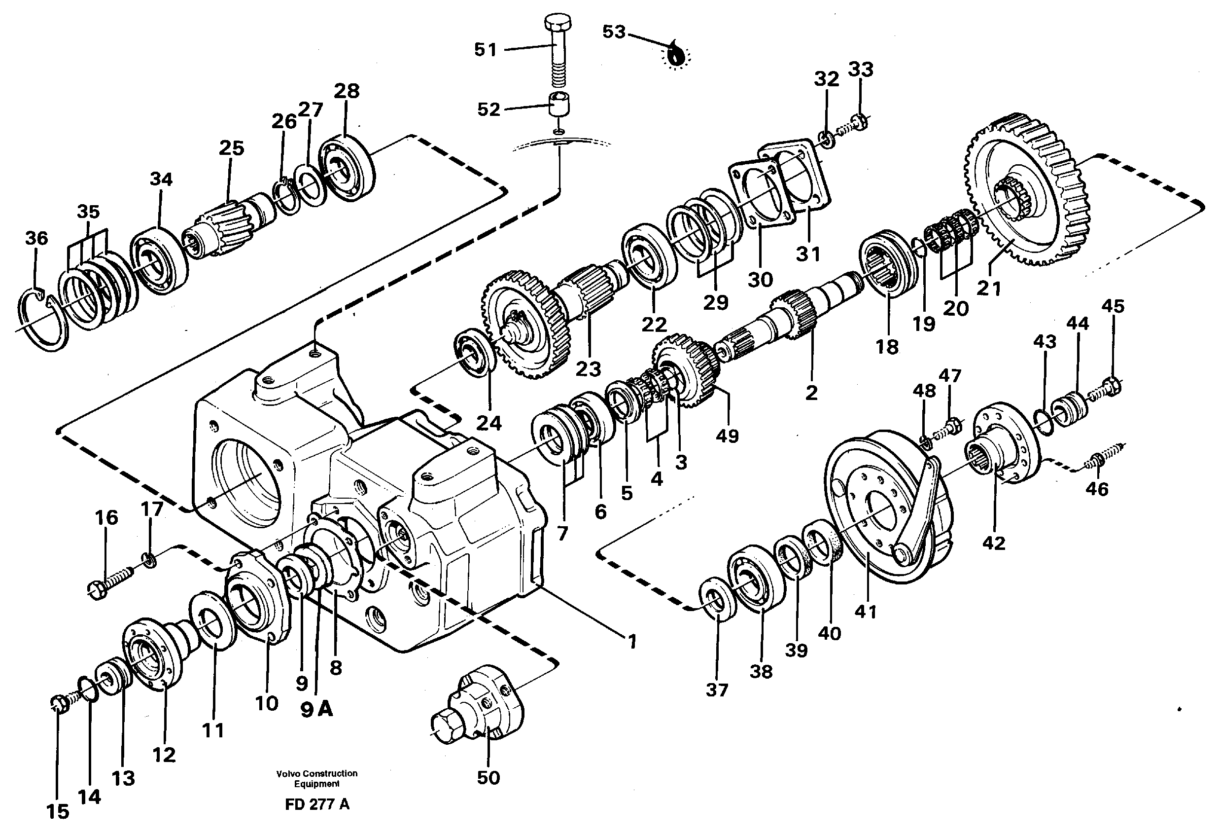 Схема запчастей Volvo EW150 - 35321 Gear box, drive gears and shafts EW150 ?KERMAN ?KERMAN EW150 SER NO - 318