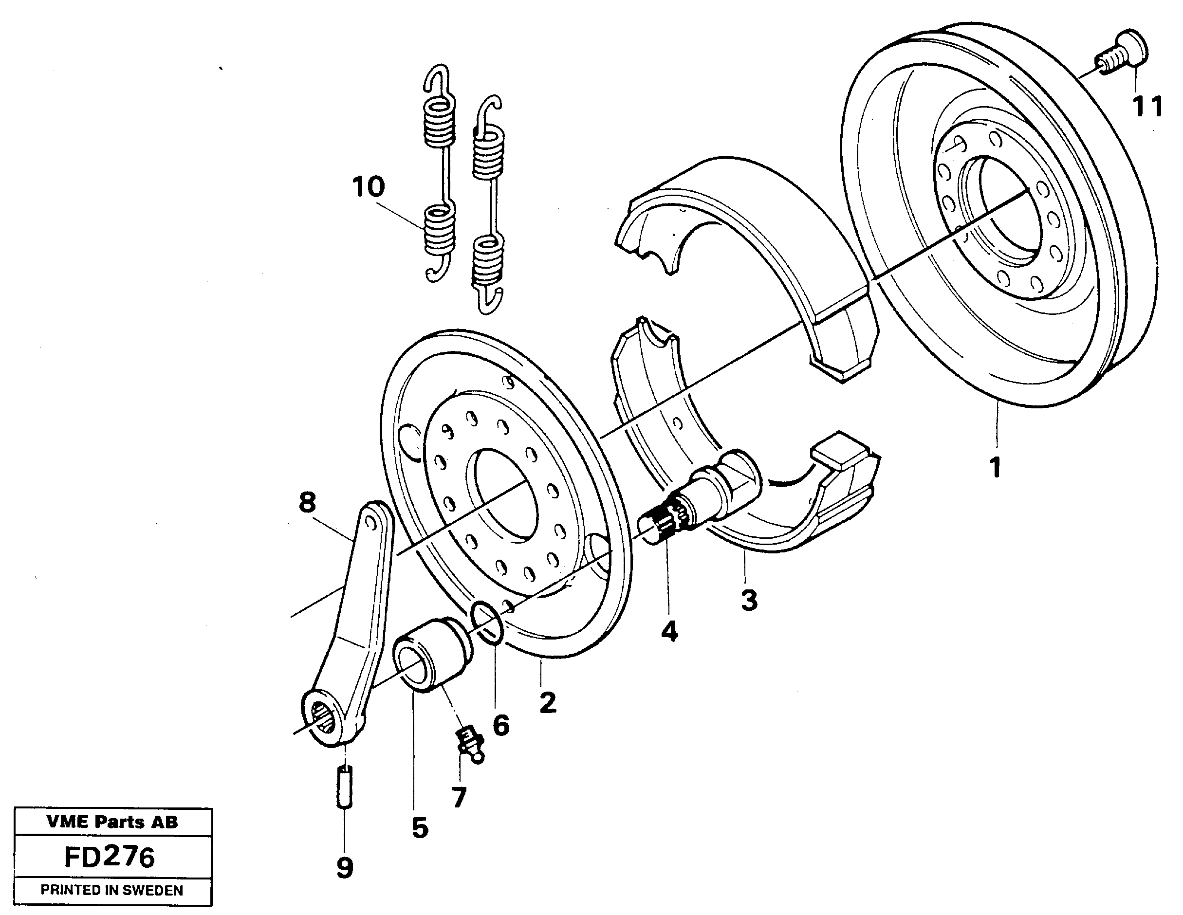 Схема запчастей Volvo EW150 - 94158 Parking brake EW150 ?KERMAN ?KERMAN EW150 SER NO - 318