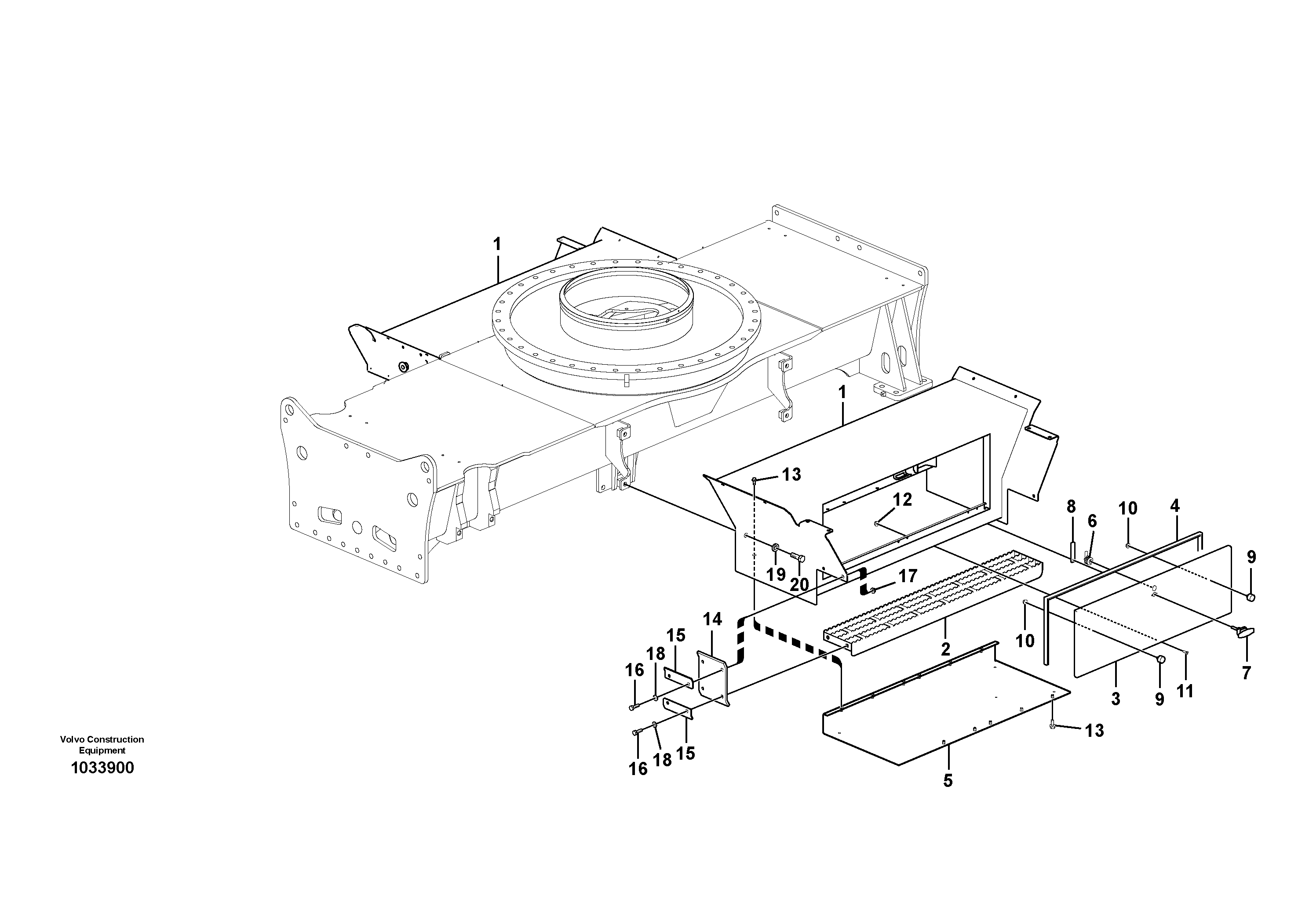 Схема запчастей Volvo EW230C - 36370 Foot step EW230C