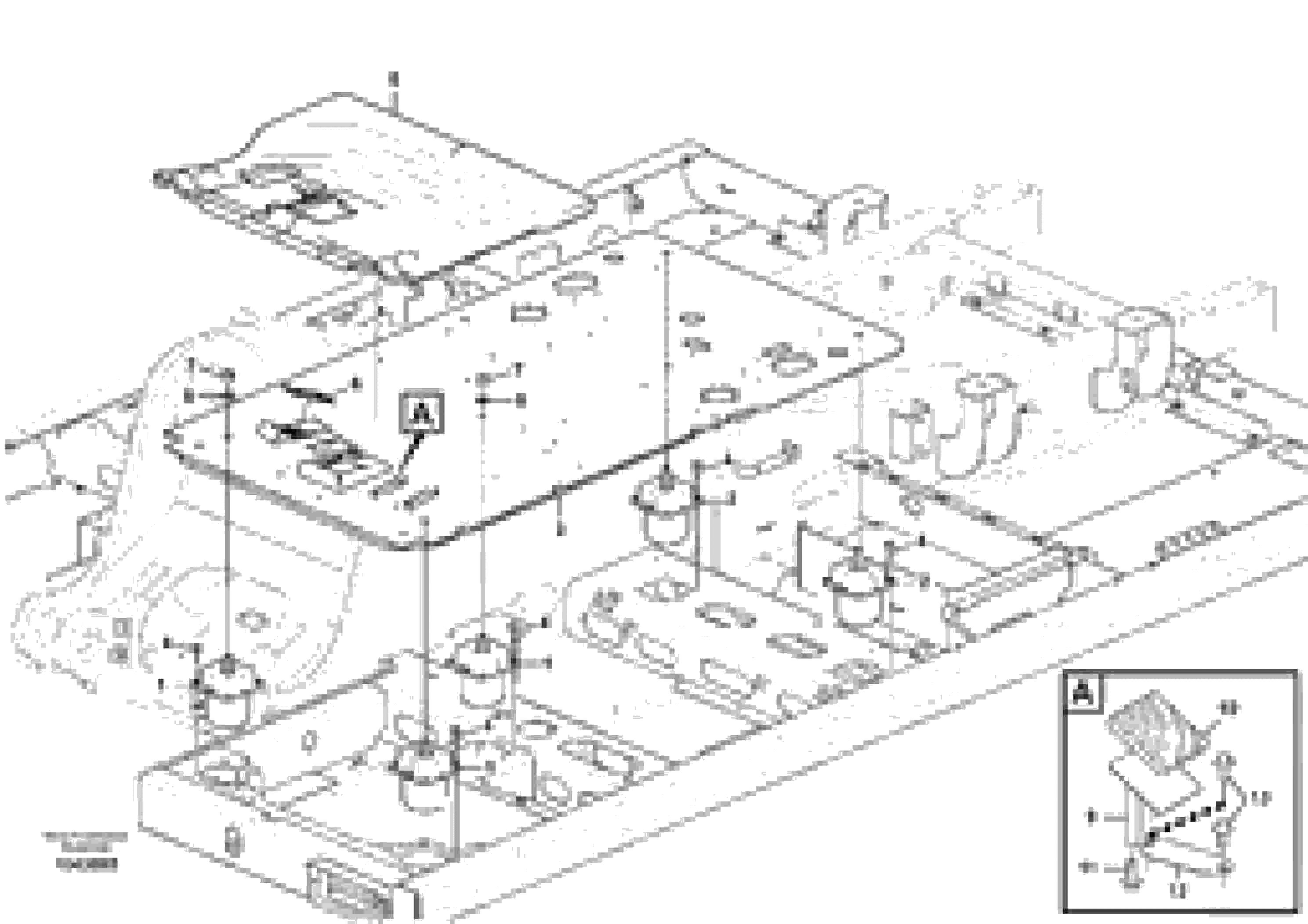 Схема запчастей Volvo EW230C - 51198 Cabin floor EW230C