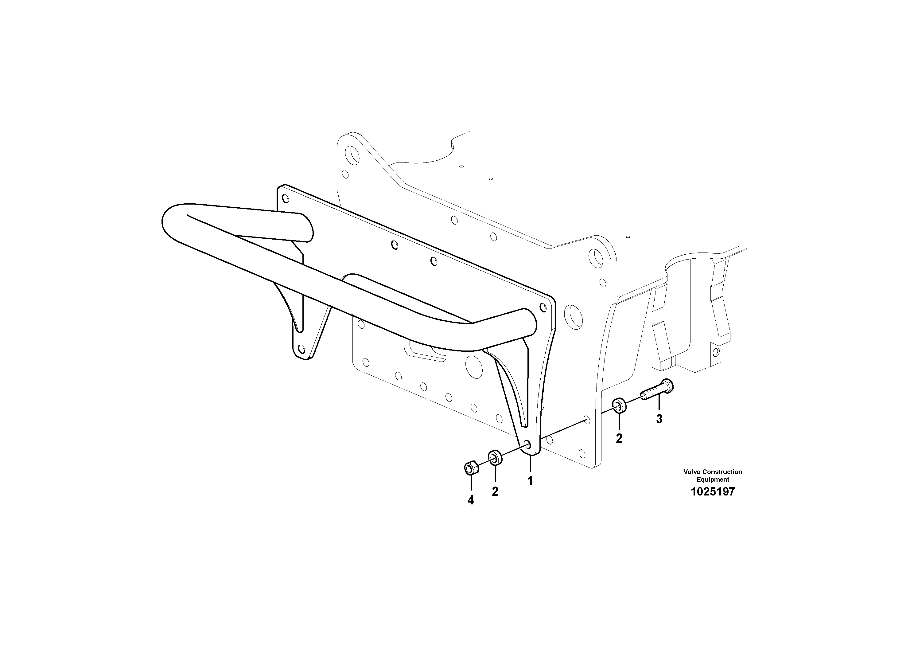 Схема запчастей Volvo EW230C - 52105 Bucket rest EW230C