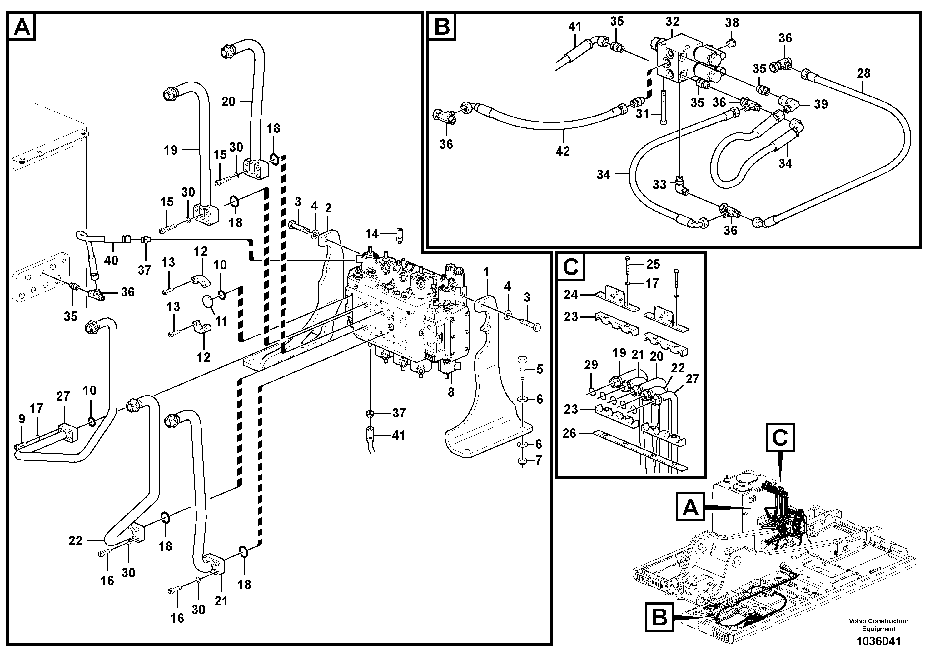 Схема запчастей Volvo EW230C - 73252 Hydraulic valve EW230C