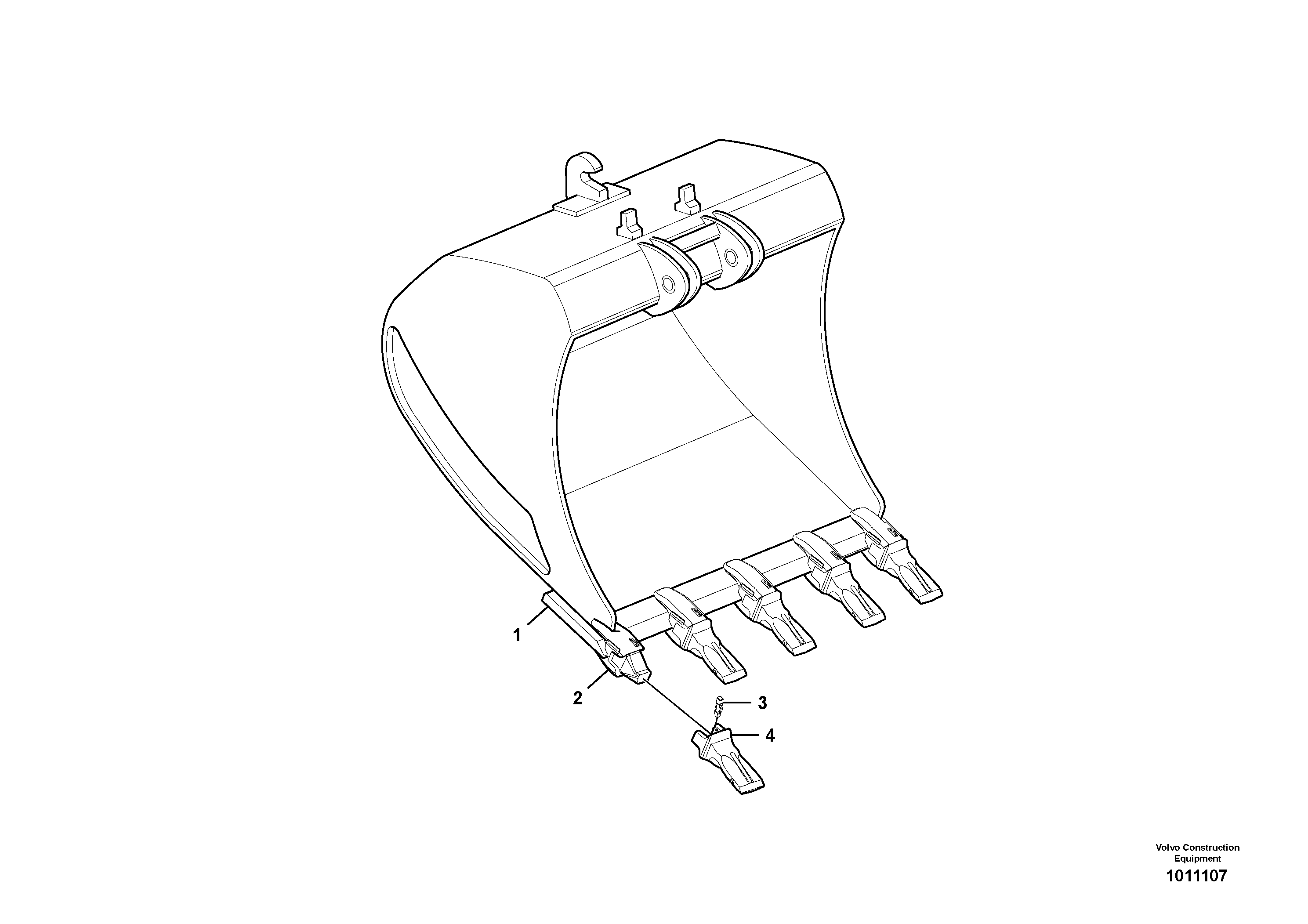 Схема запчастей Volvo EW230C - 57256 Buckets for Quickfit ATTACHMENTS EXCAVATOR WHEELED EXCAVATORS BUCKET&HAMMER