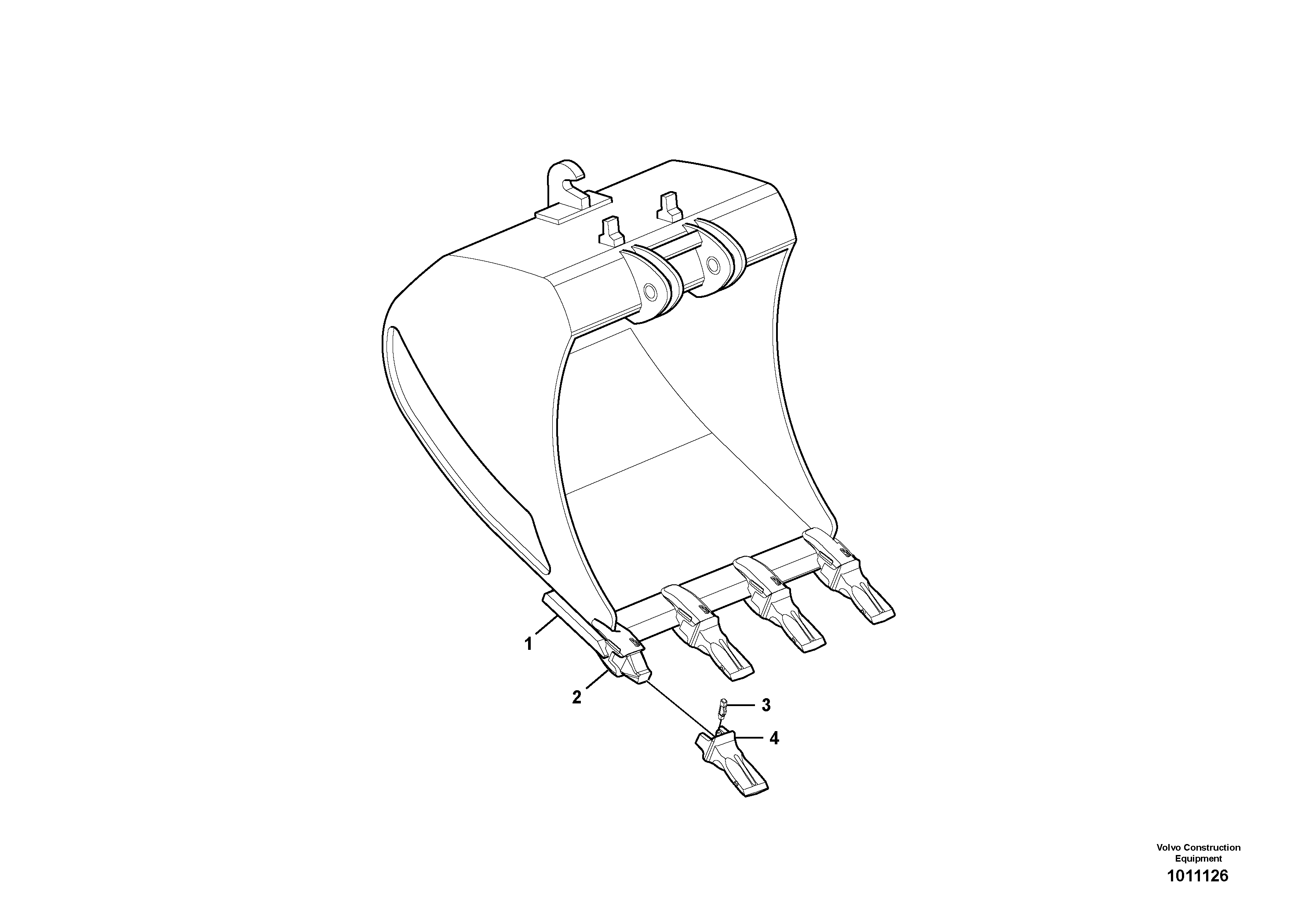 Схема запчастей Volvo EW230C - 57260 Buckets for Quickfit ATTACHMENTS EXCAVATOR WHEELED EXCAVATORS BUCKET&HAMMER