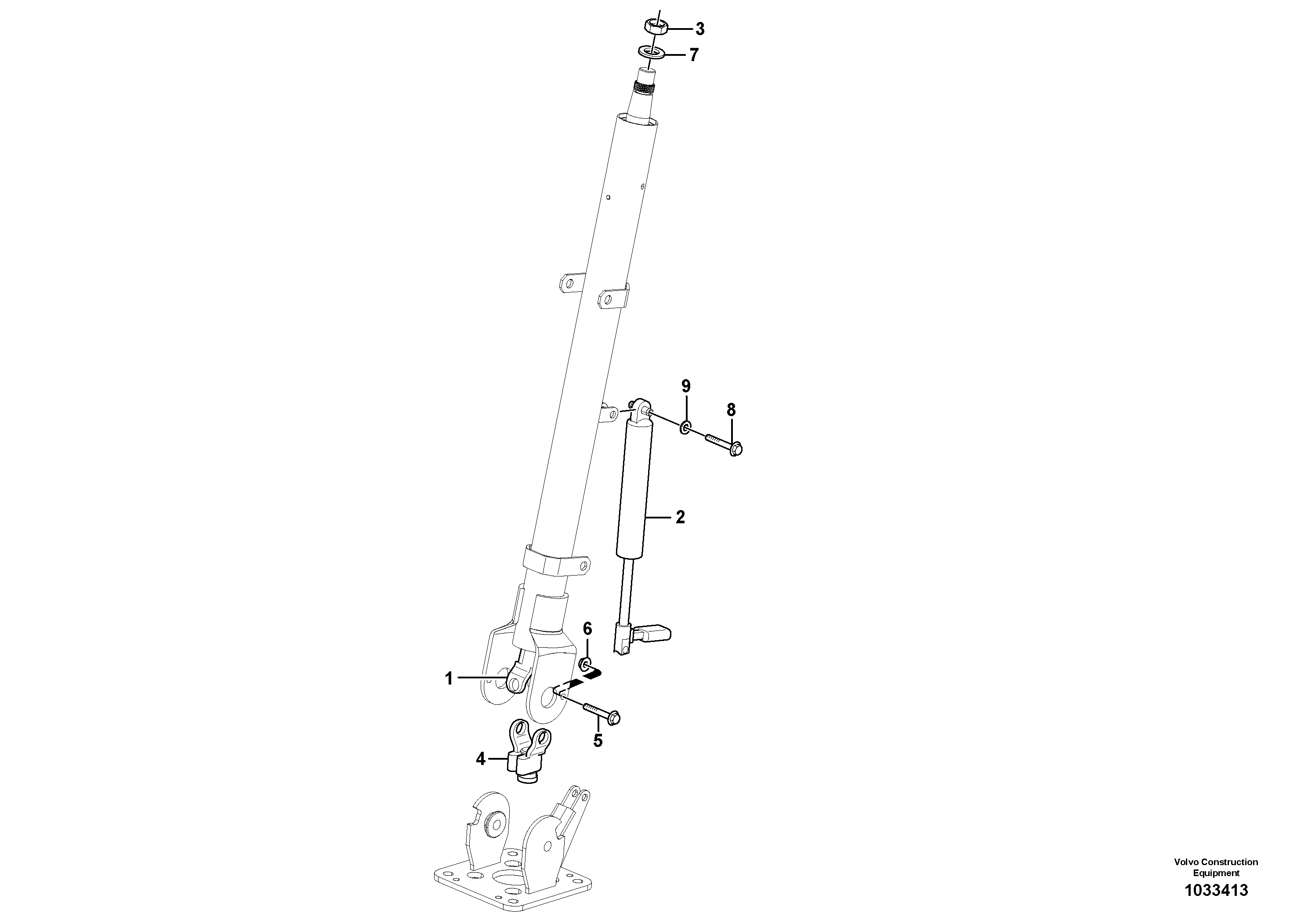 Схема запчастей Volvo EW230C - 51766 Рулевая колонка EW230C