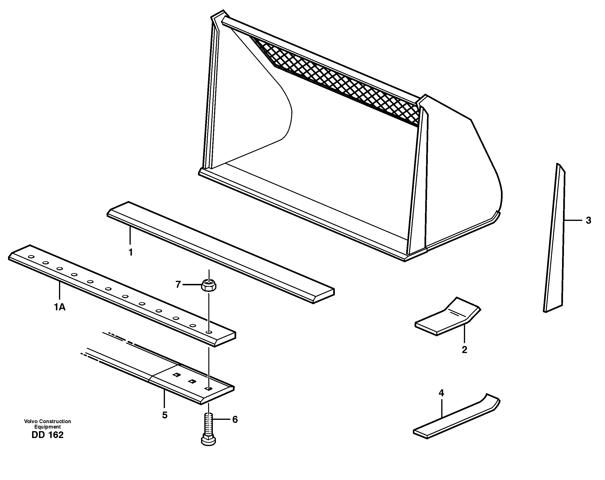 Схема запчастей Volvo EC300 - 23173 Light materials bucket ATTACHMENTS ATTACHMENTS BUCKETS