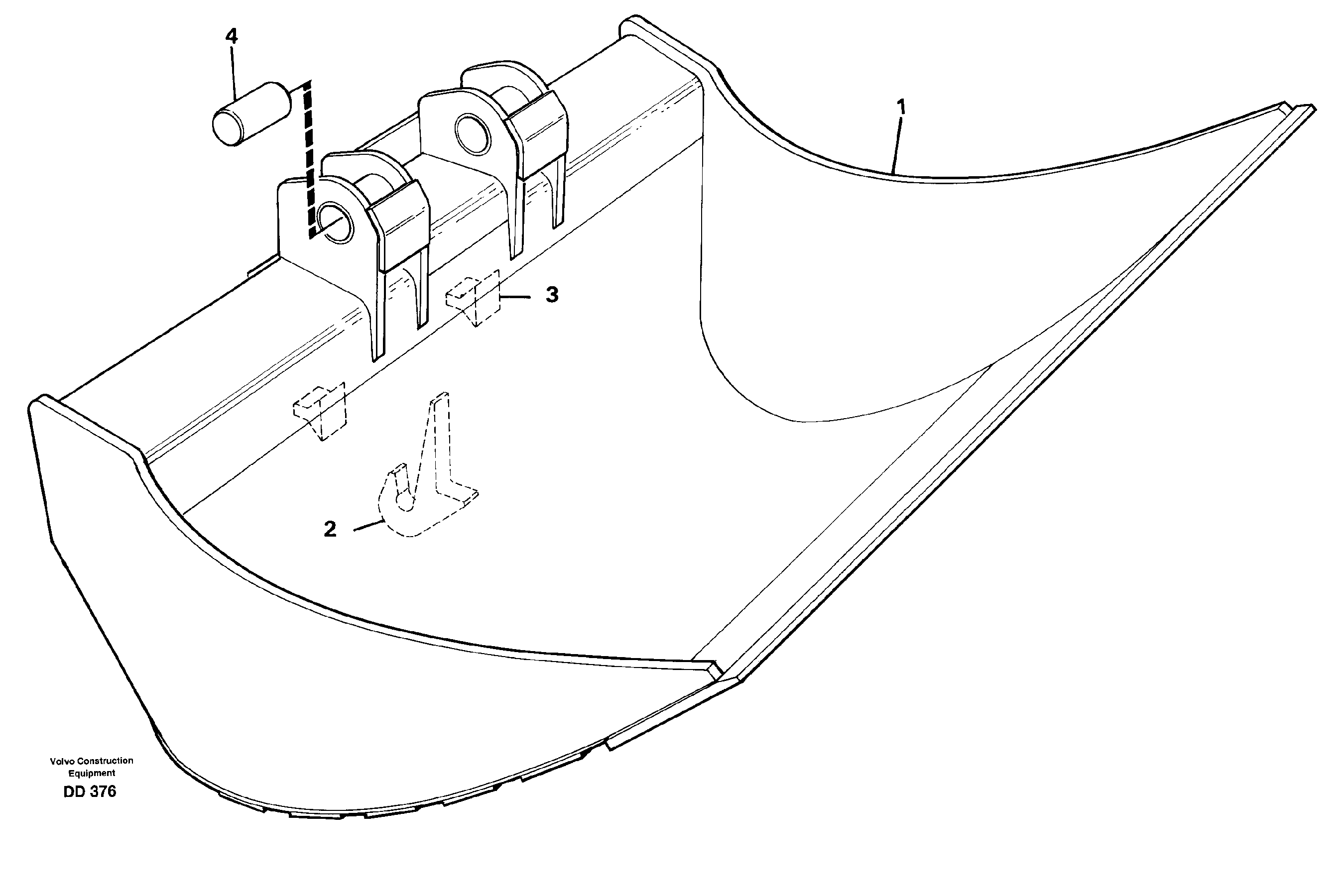 Схема запчастей Volvo EC300 - 39738 Fixed slope buckets ATTACHMENTS ATTACHMENTS BUCKETS