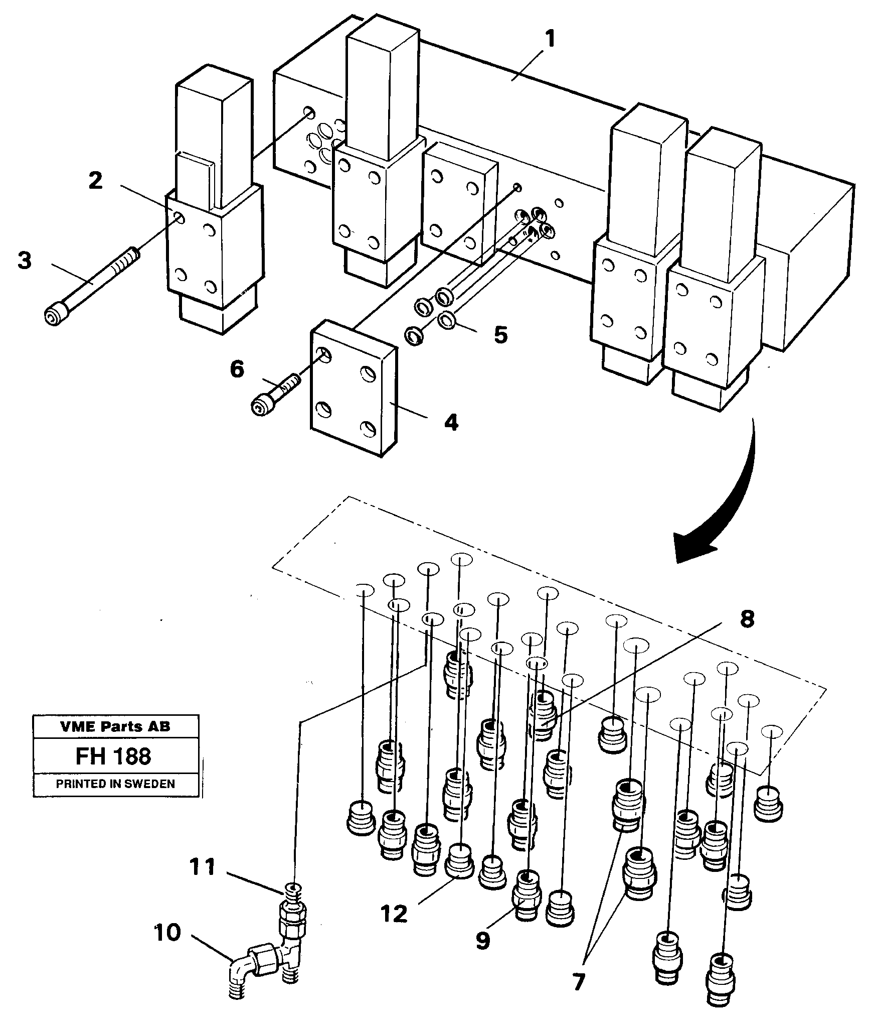 Схема запчастей Volvo EC300 - 39199 Stop control block EC300 ?KERMAN ?KERMAN EC300