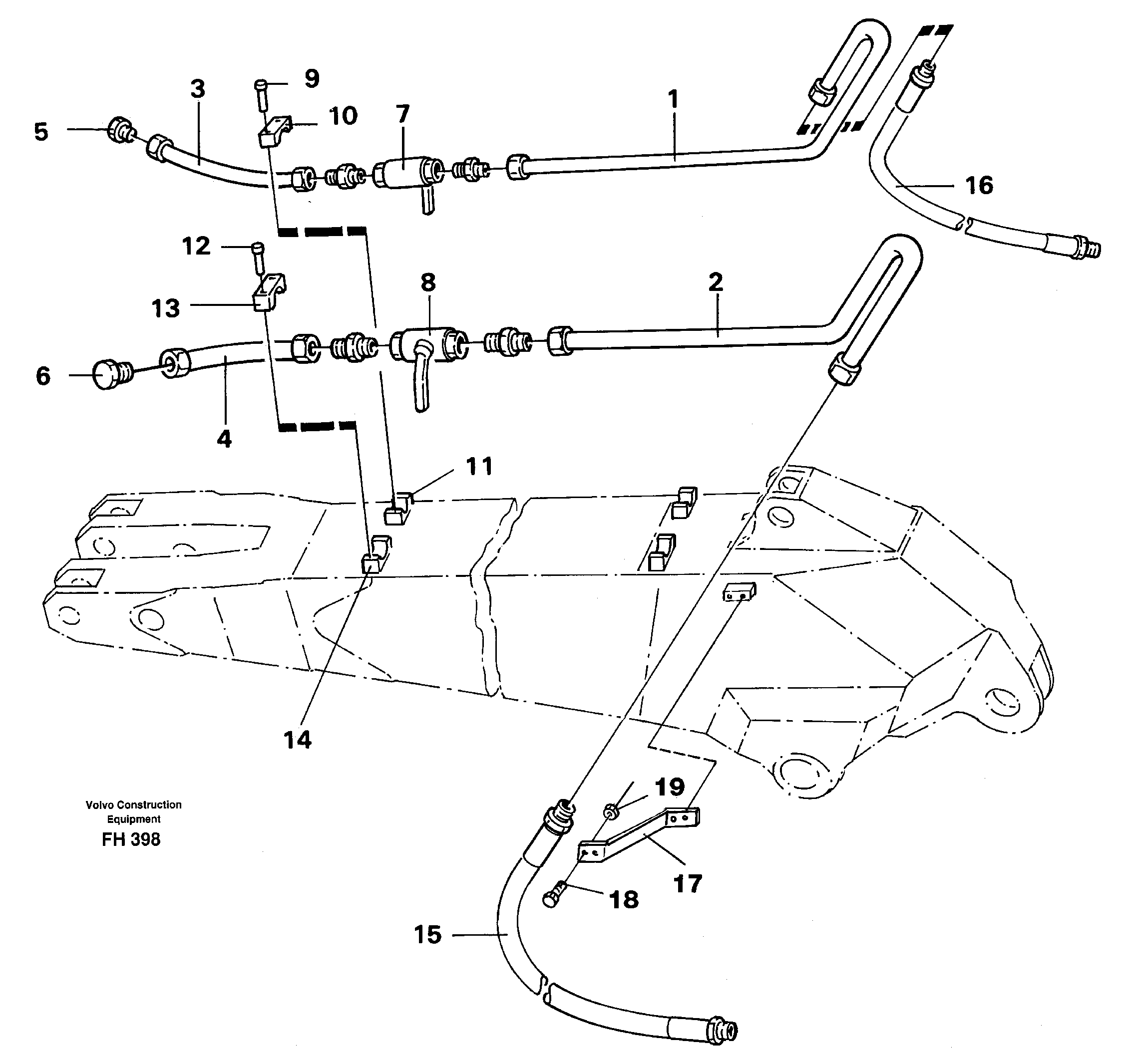 Схема запчастей Volvo EC300 - 1654 Hydr. Hammer equipment, Dipper.shut-off cocks EC300 ?KERMAN ?KERMAN EC300