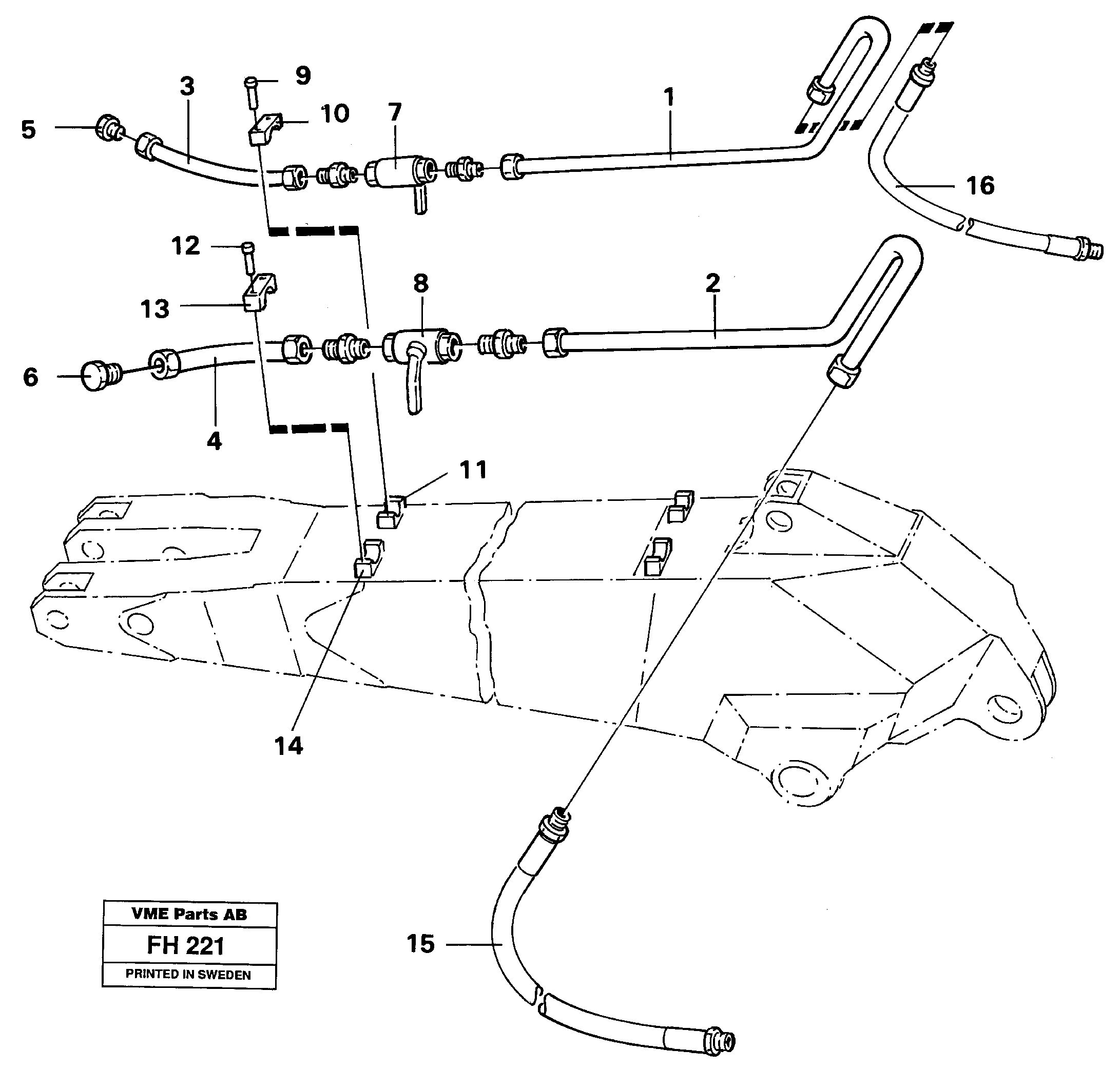 Схема запчастей Volvo EC300 - 30645 Hydr. Hammer equipment, Dipper.shut-off cocks EC300 ?KERMAN ?KERMAN EC300