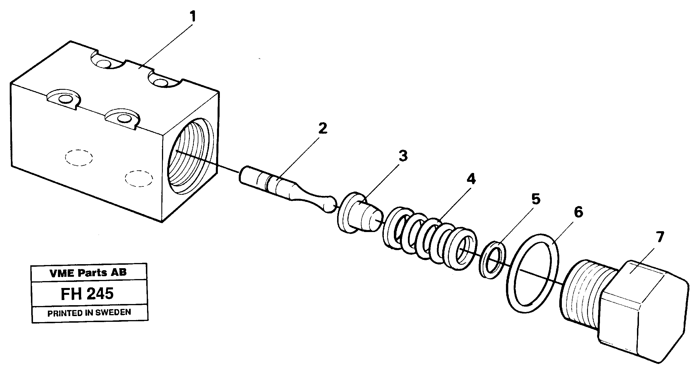 Схема запчастей Volvo EC300 - 30909 Pressure limiting valve EC300 ?KERMAN ?KERMAN EC300