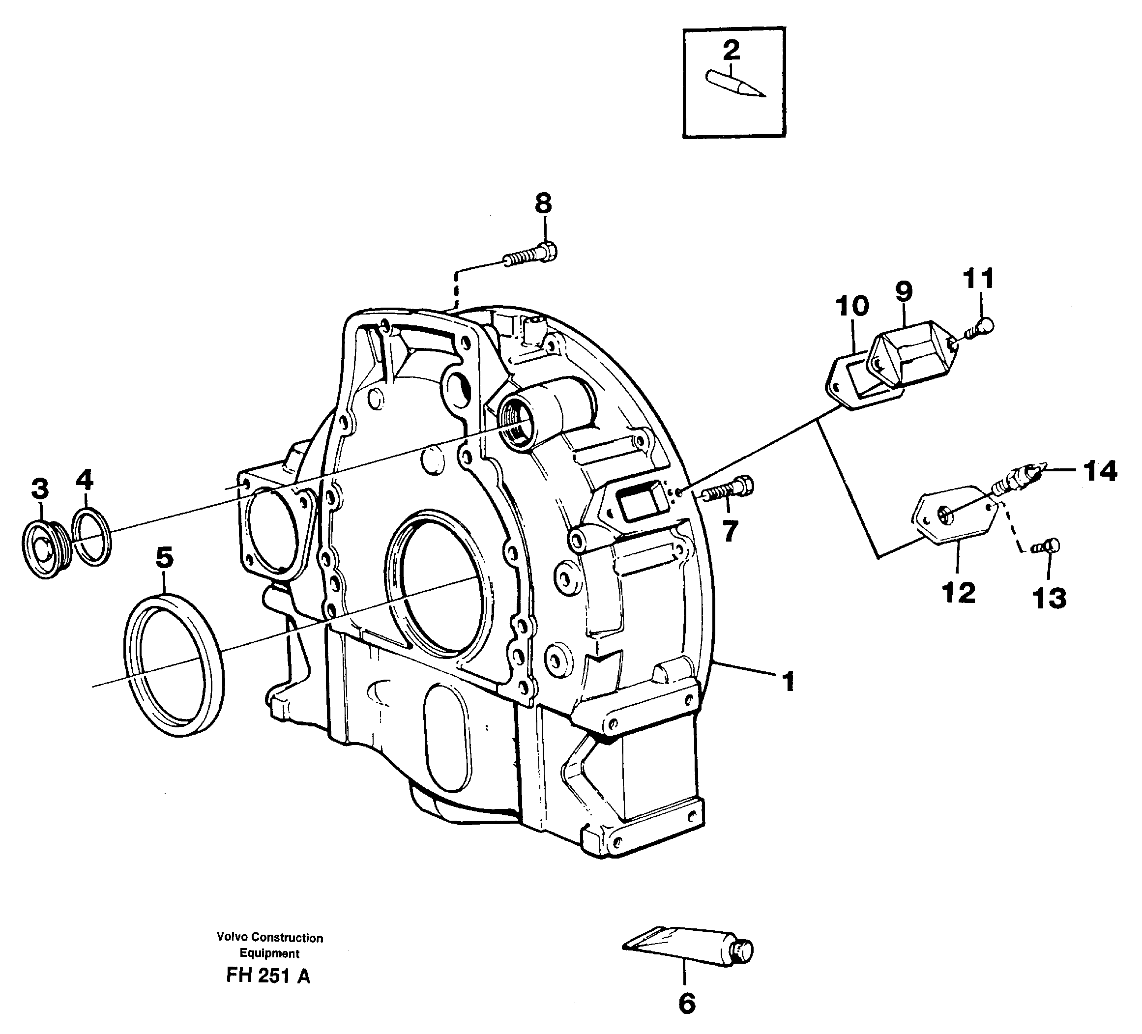 Схема запчастей Volvo EC300 - 29327 Картер маховика EC300 ?KERMAN ?KERMAN EC300