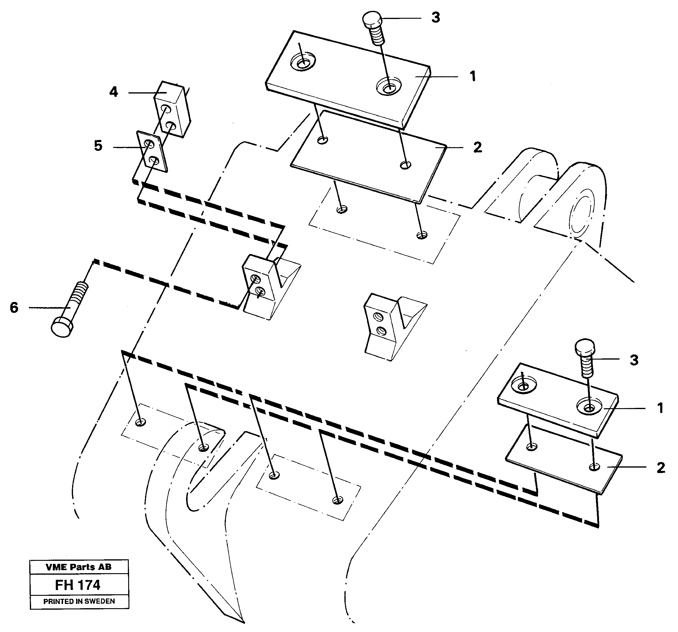 Схема запчастей Volvo EC300 - 36161 Mounting kit EC300 ?KERMAN ?KERMAN EC300