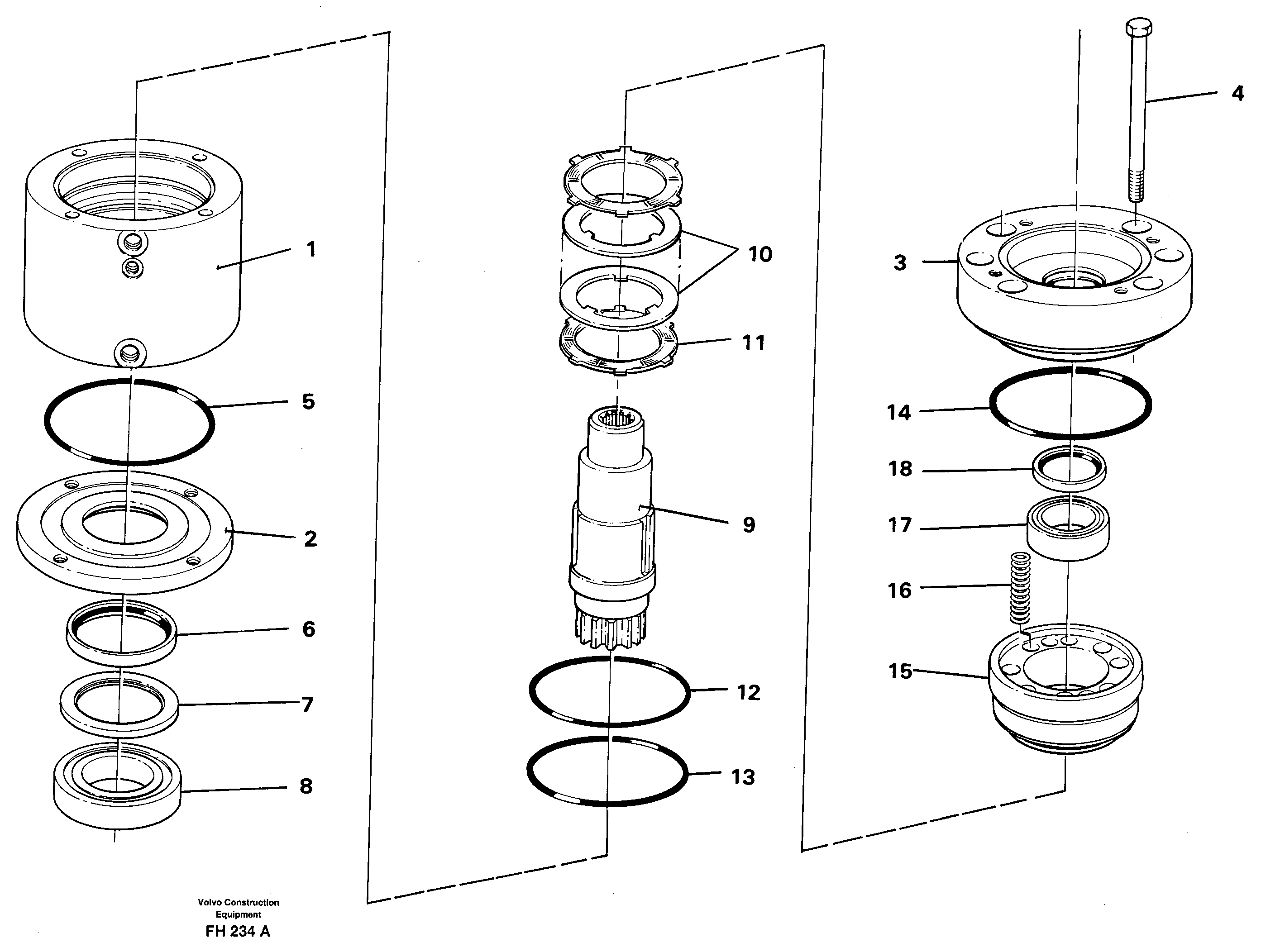 Схема запчастей Volvo EC300 - 30653 Slewing brake EC300 ?KERMAN ?KERMAN EC300