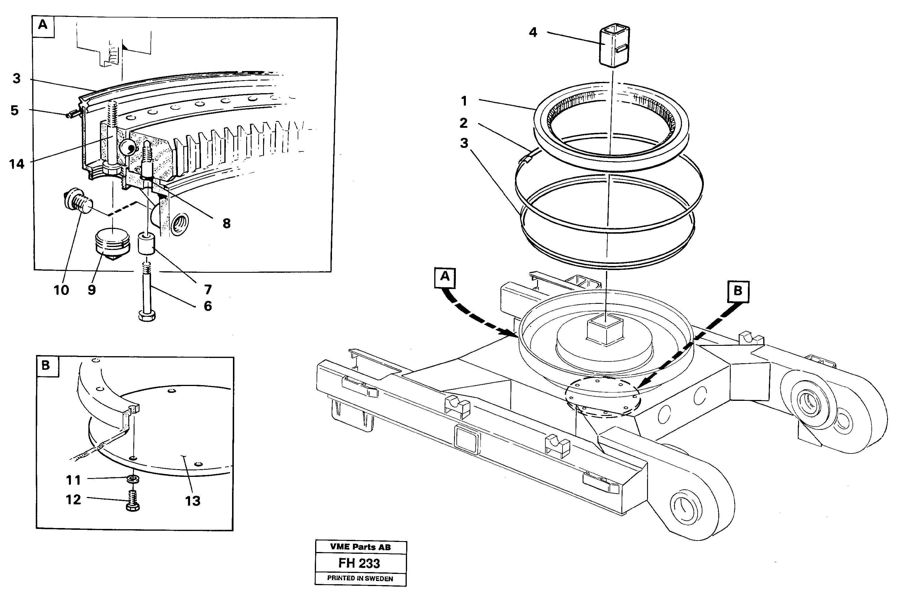 Схема запчастей Volvo EC300 - 67206 Slewing ring attachment EC300 ?KERMAN ?KERMAN EC300