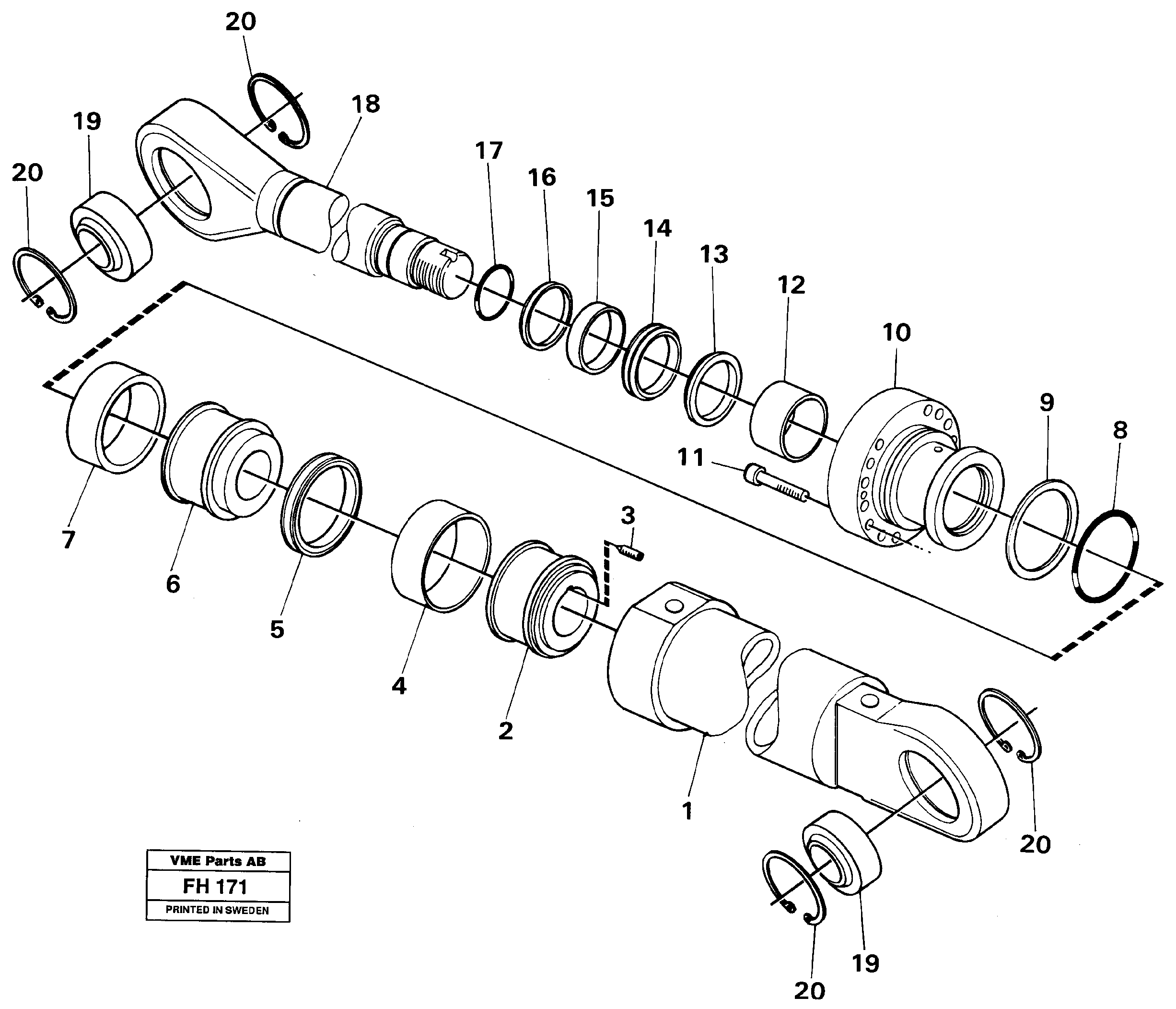 Схема запчастей Volvo EC300 - 45116 Dippercylinder, Handling unit EC300 ?KERMAN ?KERMAN EC300