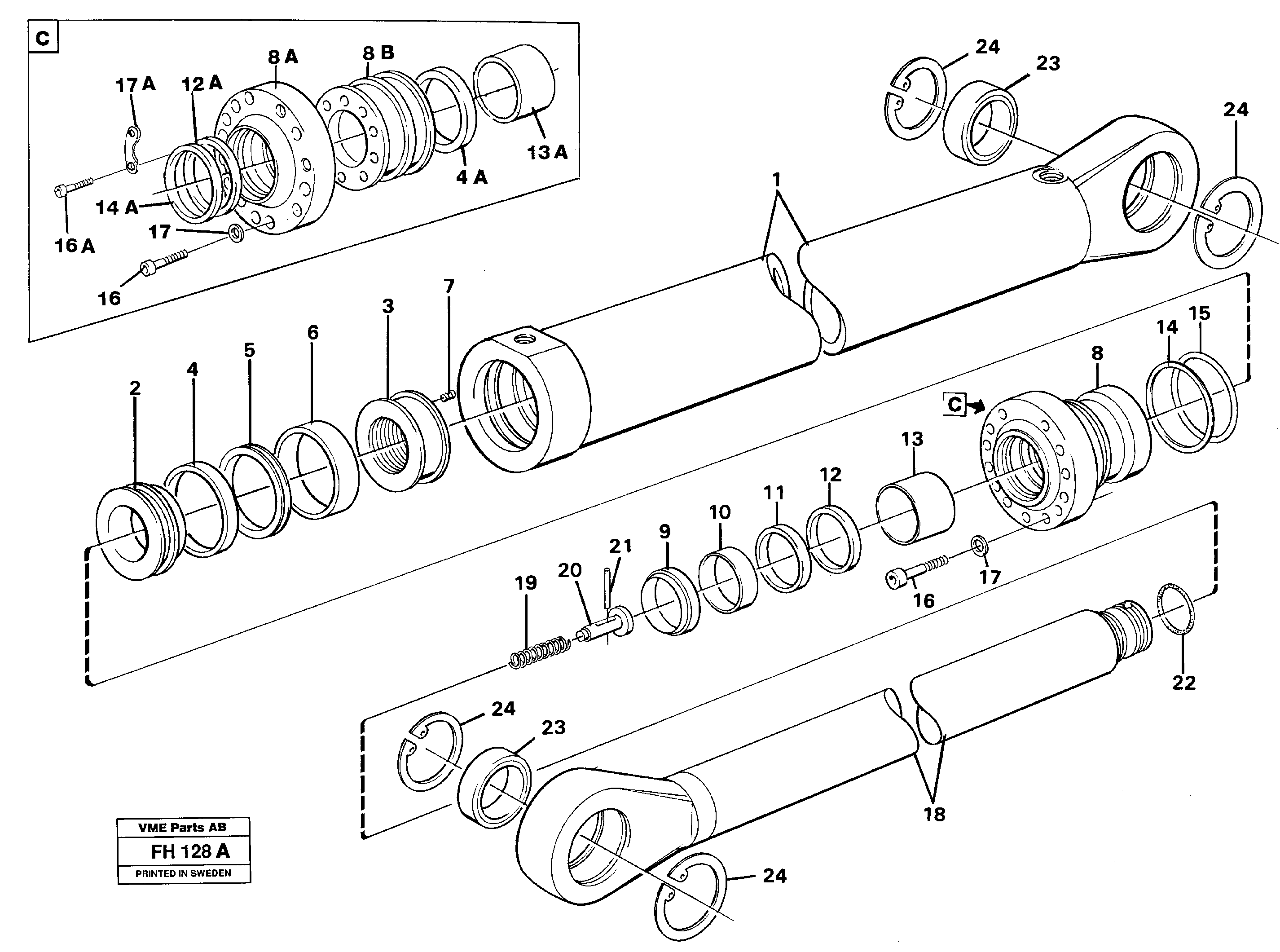 Схема запчастей Volvo EC300 - 67208 Dipper arm cylinder EC300 ?KERMAN ?KERMAN EC300