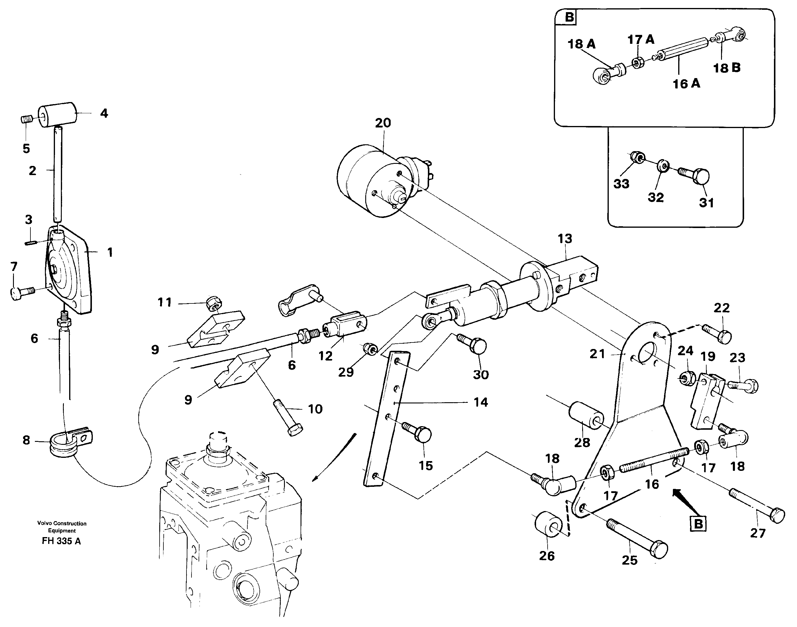 Схема запчастей Volvo EC300 - 36169 Throttle control EC300 ?KERMAN ?KERMAN EC300