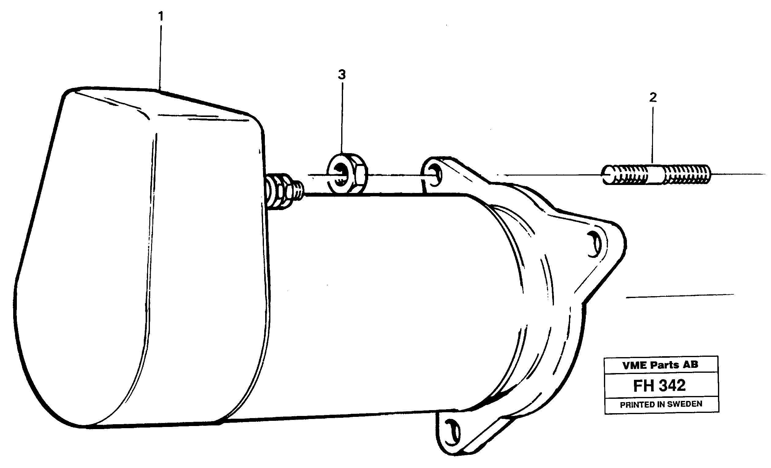 Схема запчастей Volvo EC300 - 30913 Starter motor with assembling details EC300 ?KERMAN ?KERMAN EC300