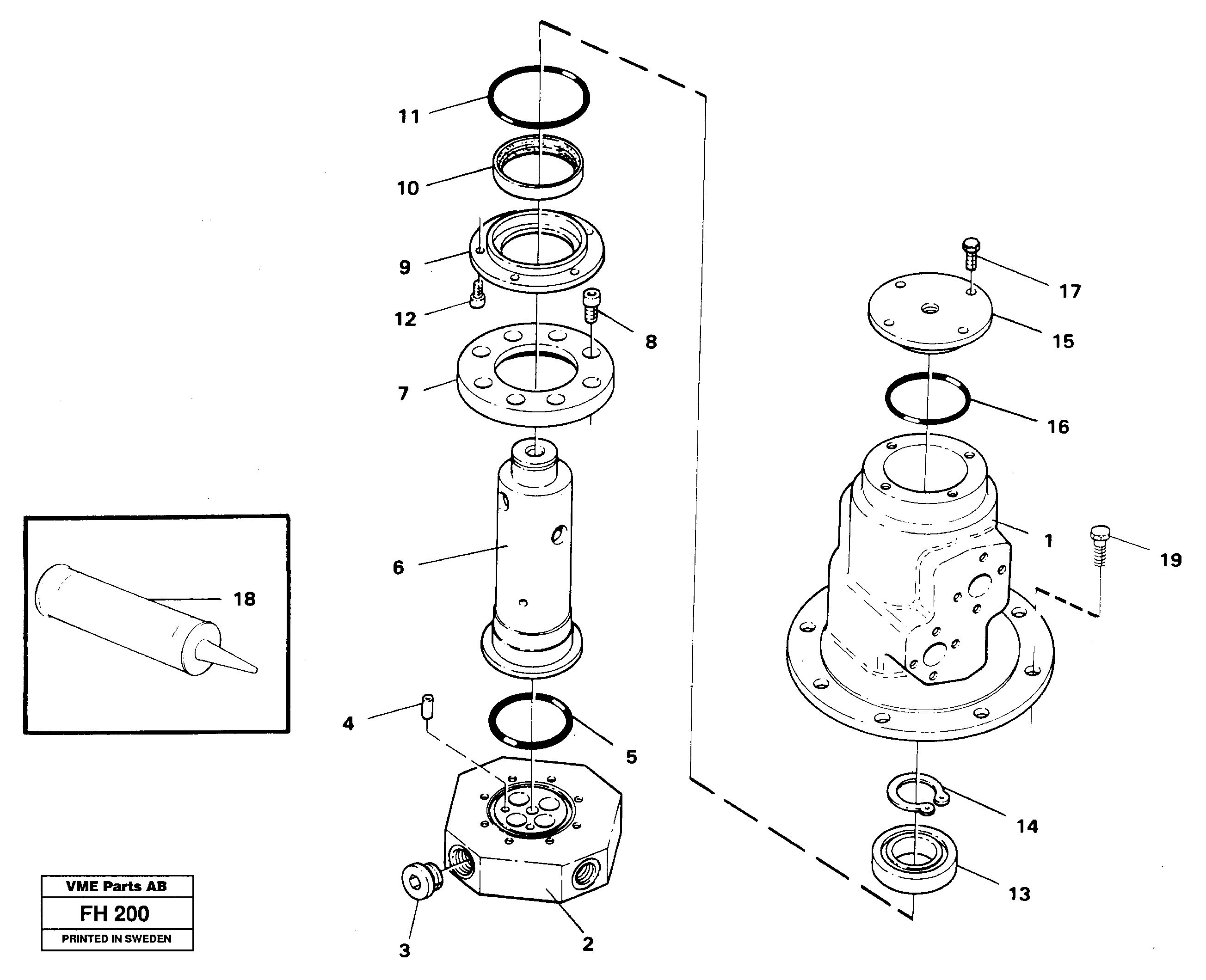 Схема запчастей Volvo EC300 - 1641 Шарнир поворотный EC300 ?KERMAN ?KERMAN EC300