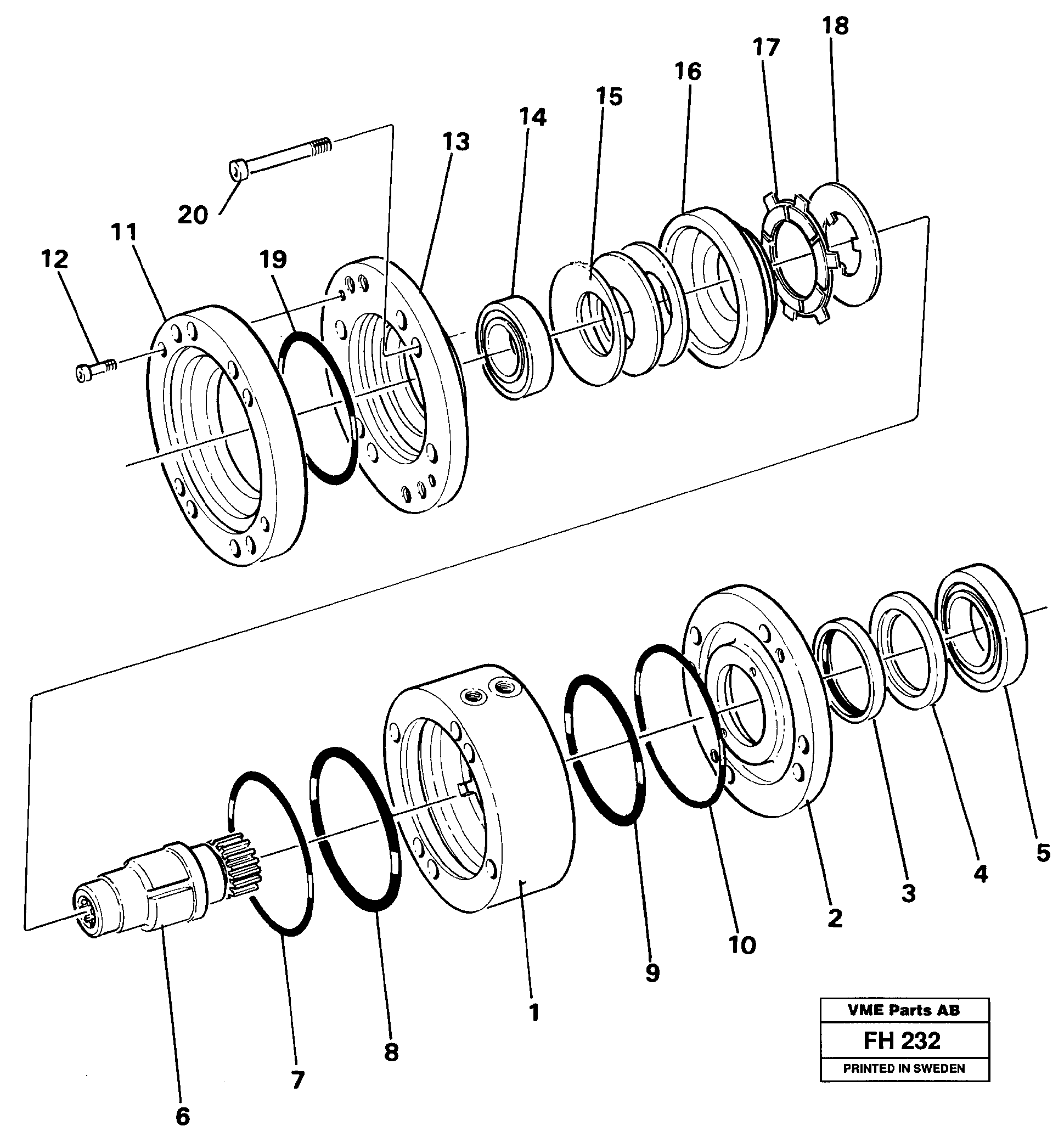 Схема запчастей Volvo EC300 - 58824 Travel brake EC300 ?KERMAN ?KERMAN EC300