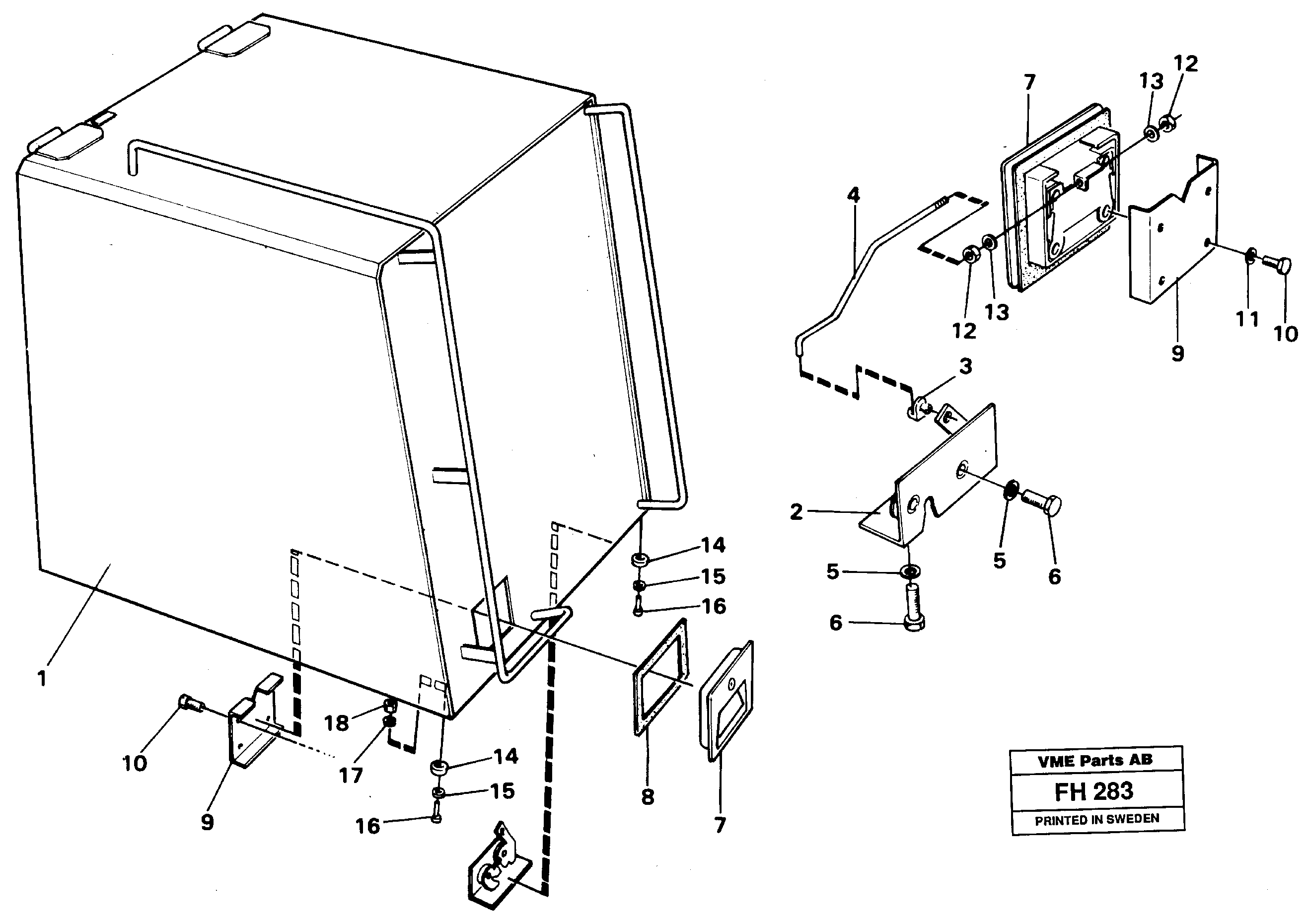 Схема запчастей Volvo EC300 - 39098 Casing over battery EC300 ?KERMAN ?KERMAN EC300