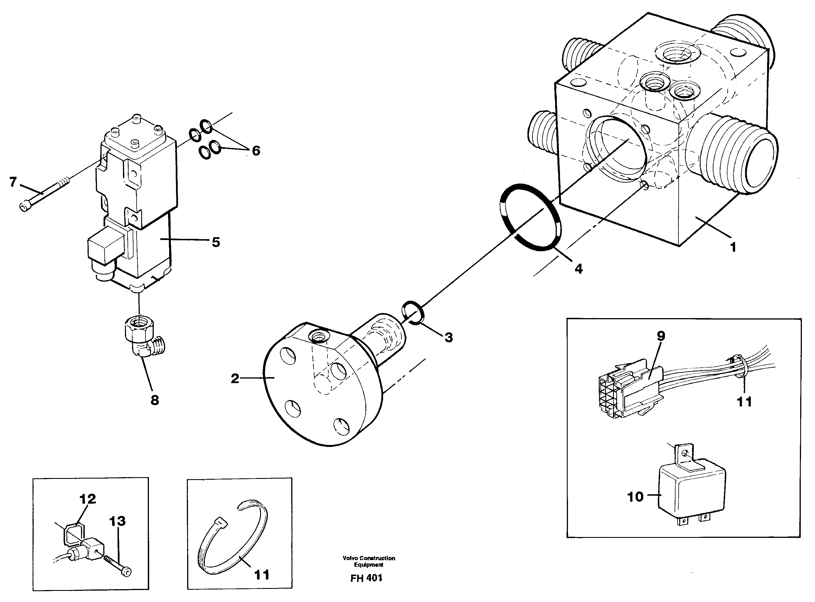 Схема запчастей Volvo EC300 - 39803 Shunt valve EC300 ?KERMAN ?KERMAN EC300