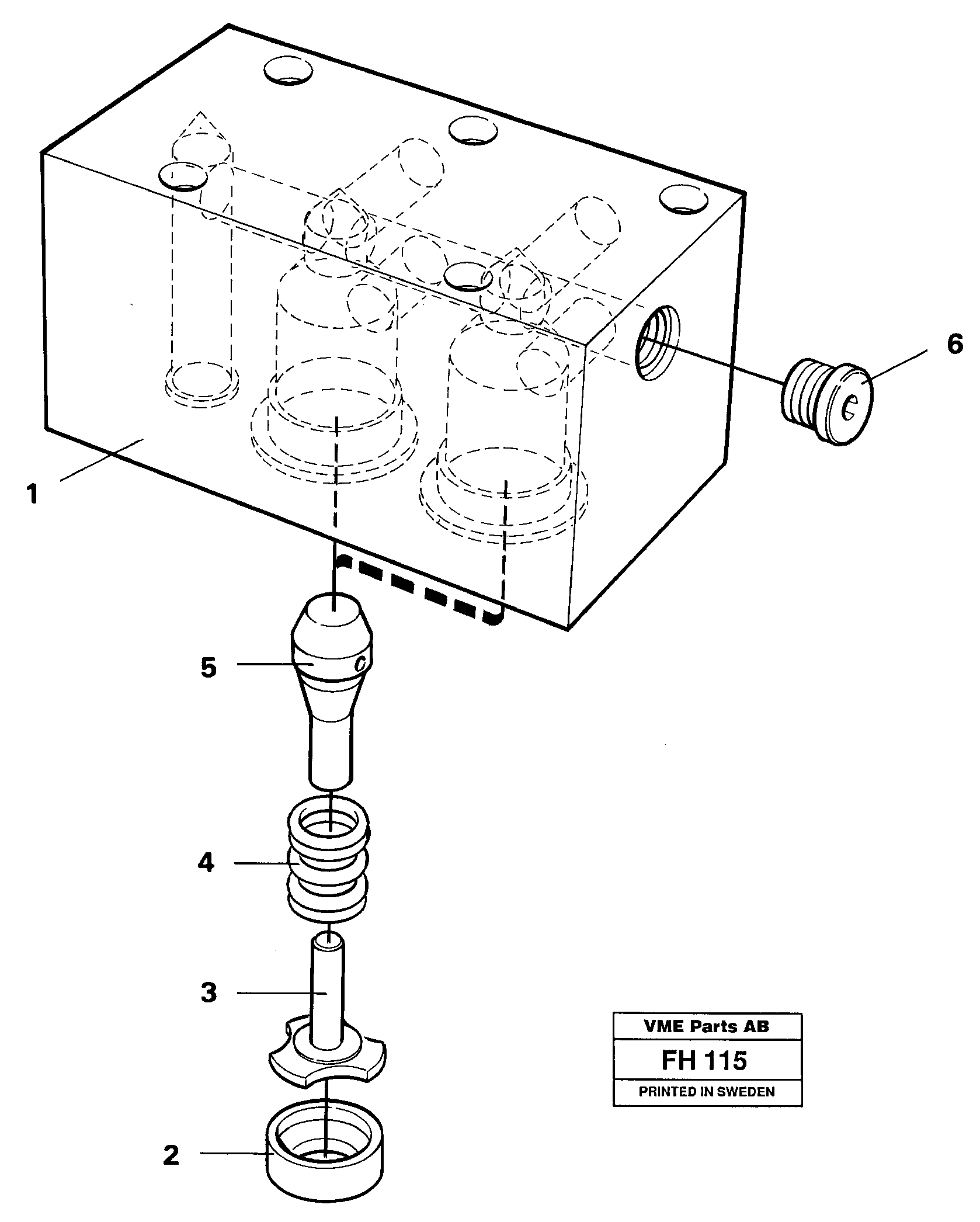 Схема запчастей Volvo EC300 - 27549 Anticavitation valve EC300 ?KERMAN ?KERMAN EC300