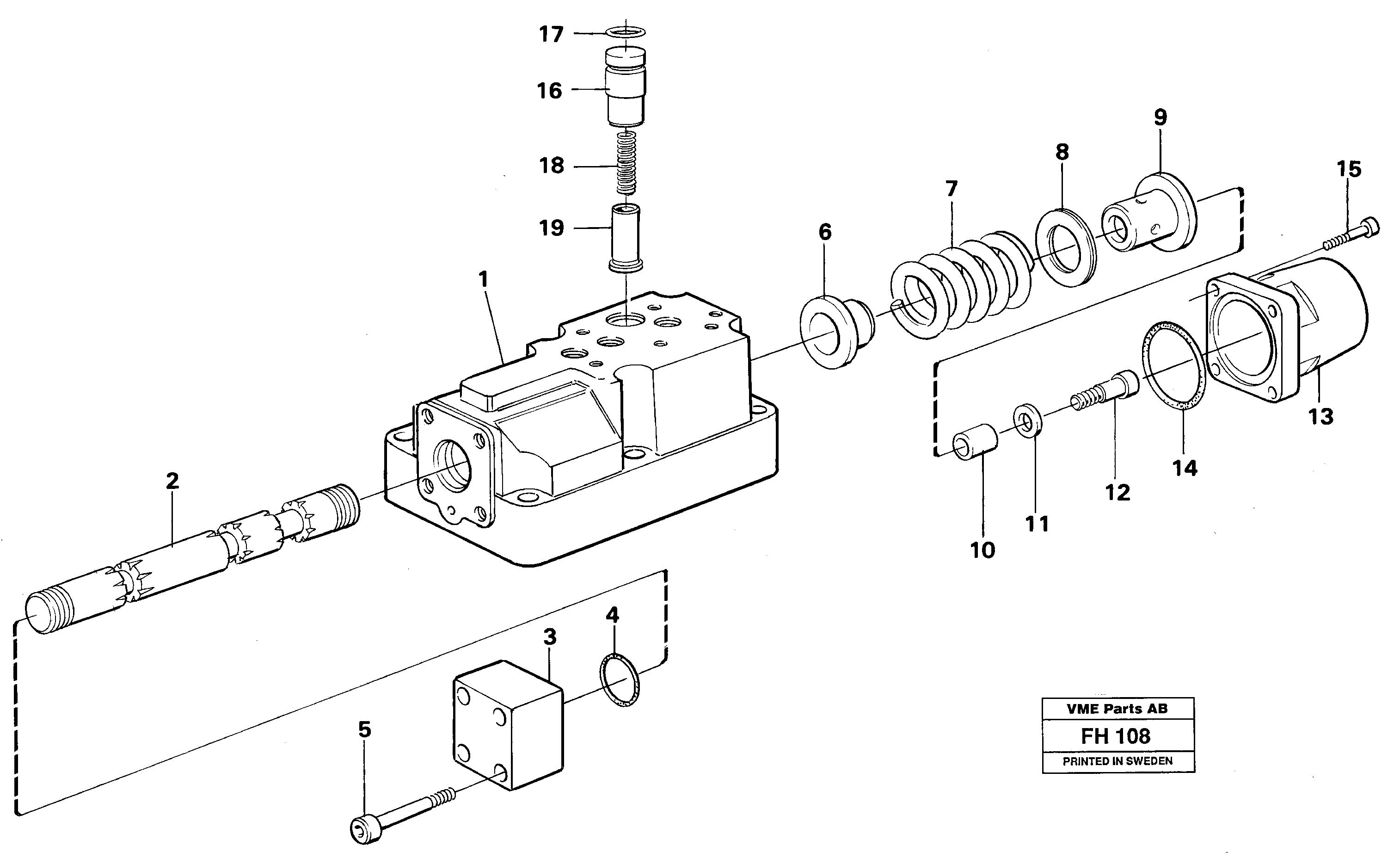 Схема запчастей Volvo EC300 - 3849 Four-way valve bucket, secondary EC300 ?KERMAN ?KERMAN EC300