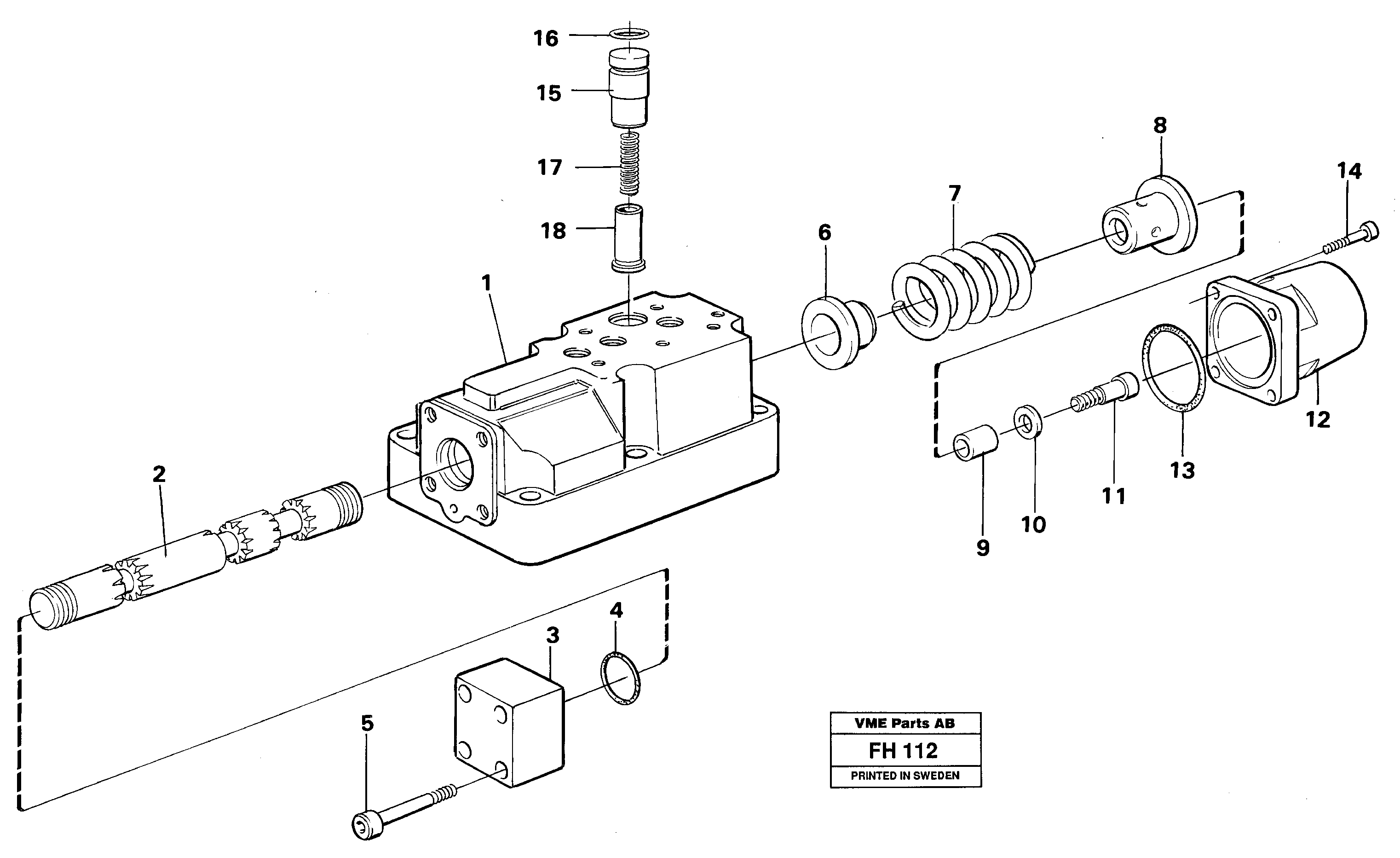 Схема запчастей Volvo EC300 - 3853 Four-way valve dipper arm, primary EC300 ?KERMAN ?KERMAN EC300