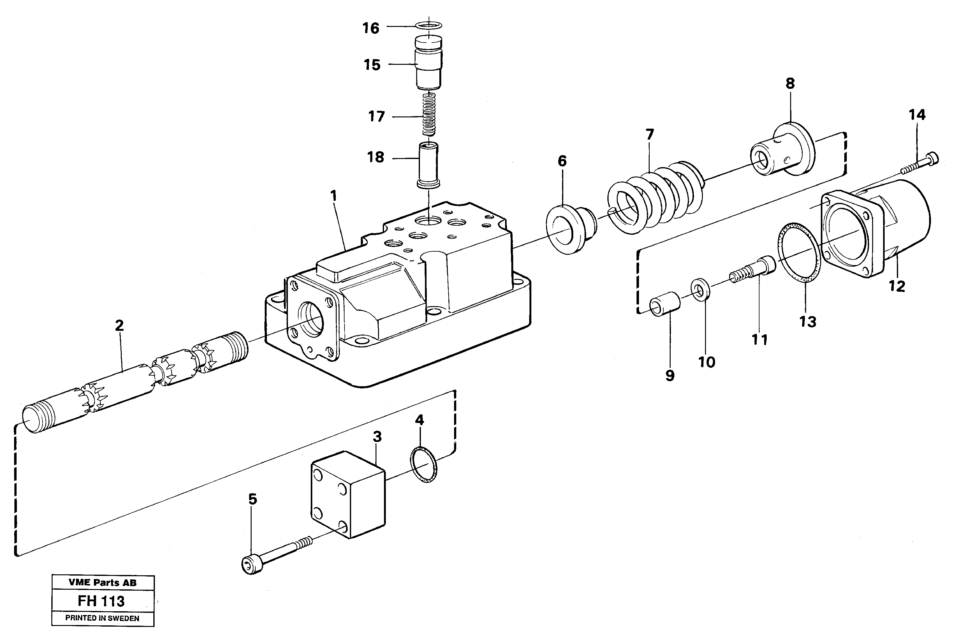 Схема запчастей Volvo EC300 - 3854 Four-way valve transport EC300 ?KERMAN ?KERMAN EC300