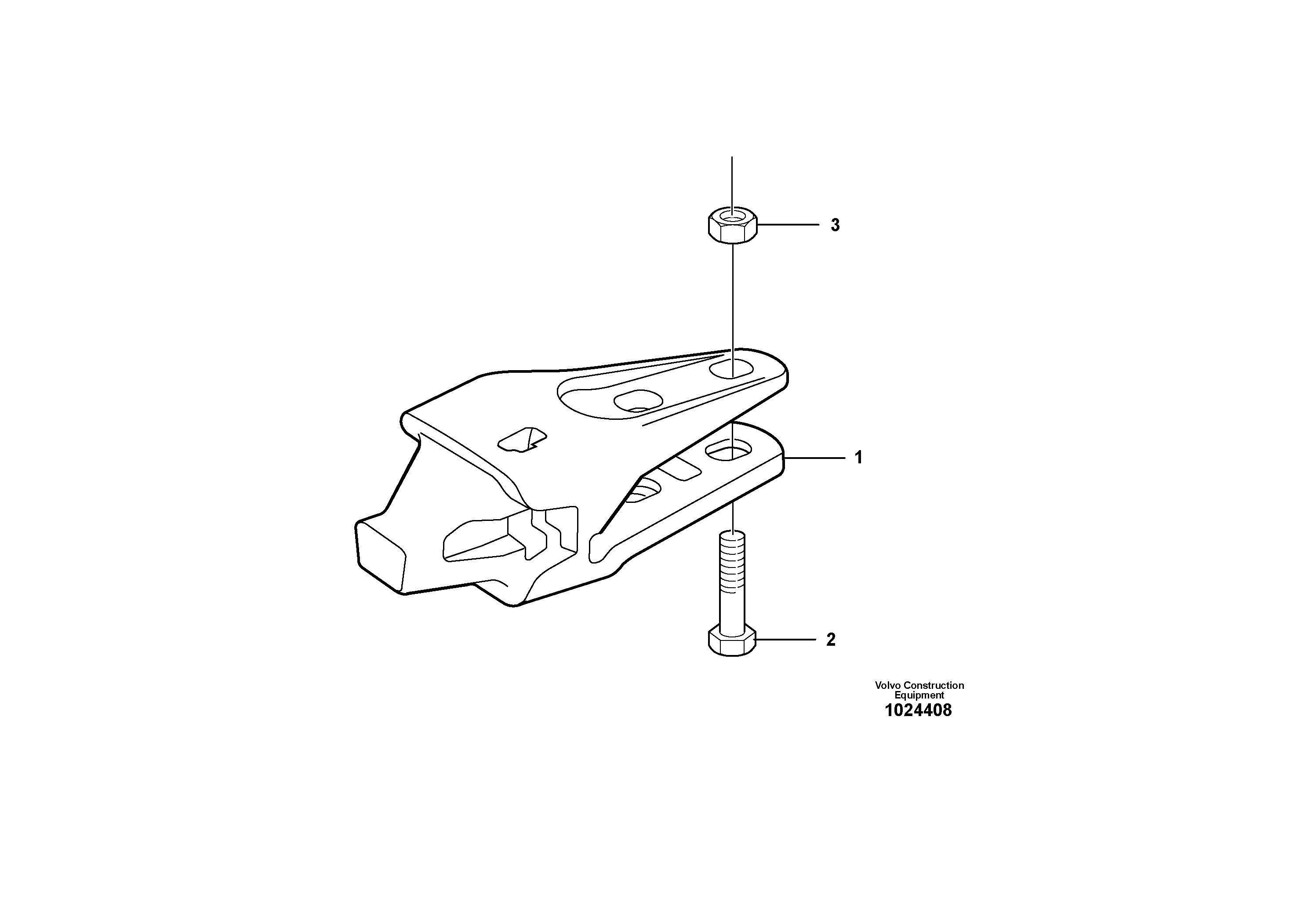 Схема запчастей Volvo EC300 - 41619 Adapter kit ATTACHMENTS ATTACHMENTS BUCKETS