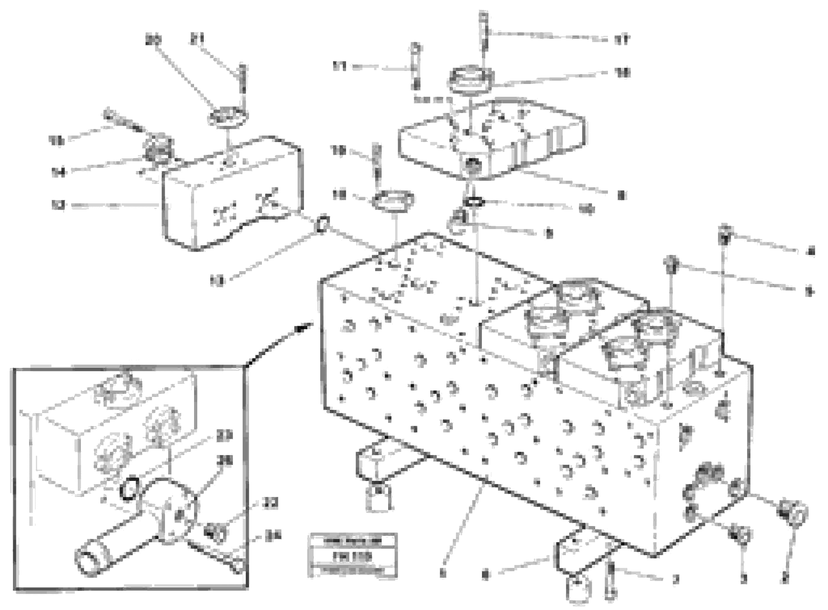 Схема запчастей Volvo EC300 - 39809 Main valve assembly block EC300 ?KERMAN ?KERMAN EC300