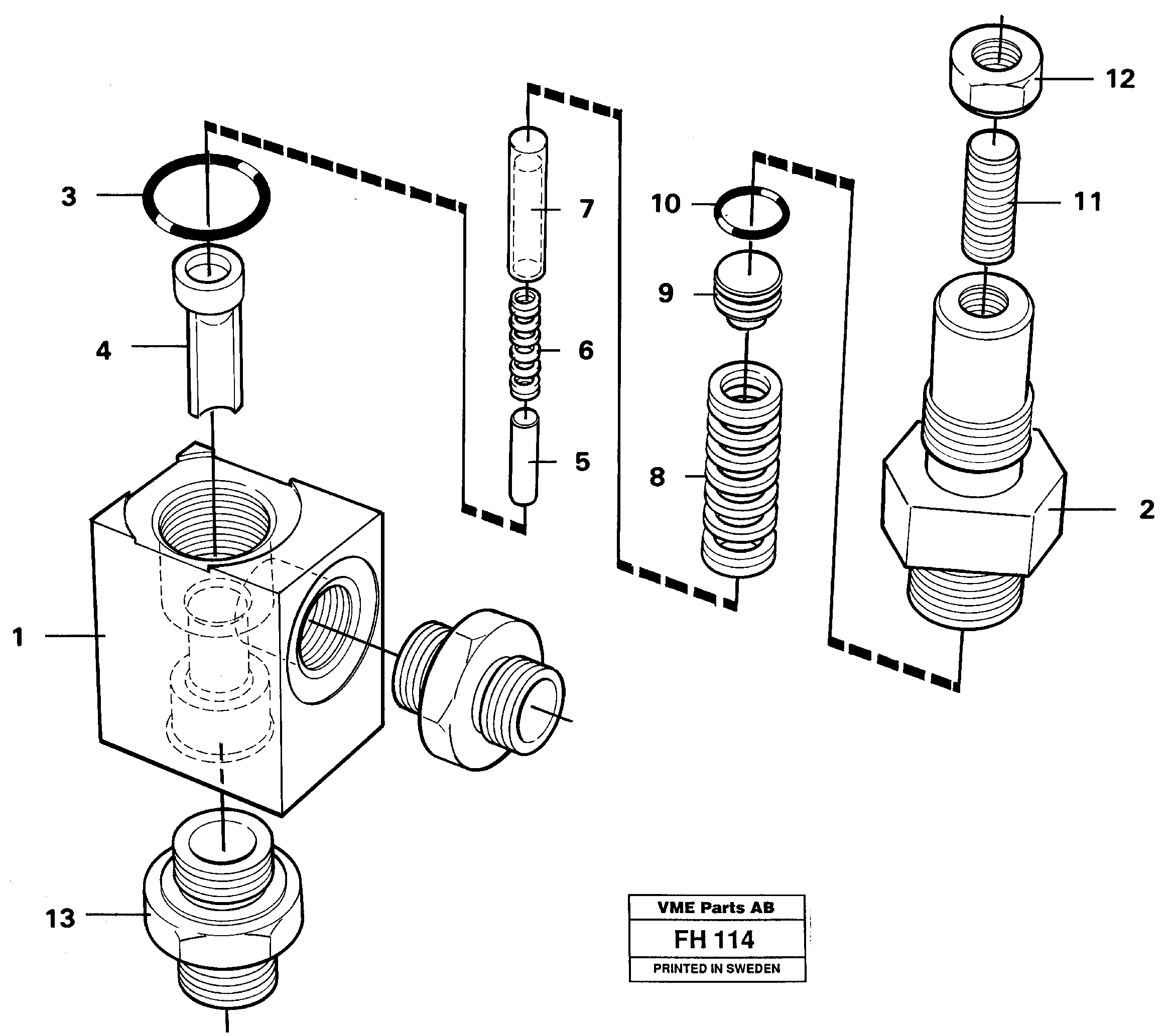 Схема запчастей Volvo EC300 - 39812 Overflow valve EC300 ?KERMAN ?KERMAN EC300