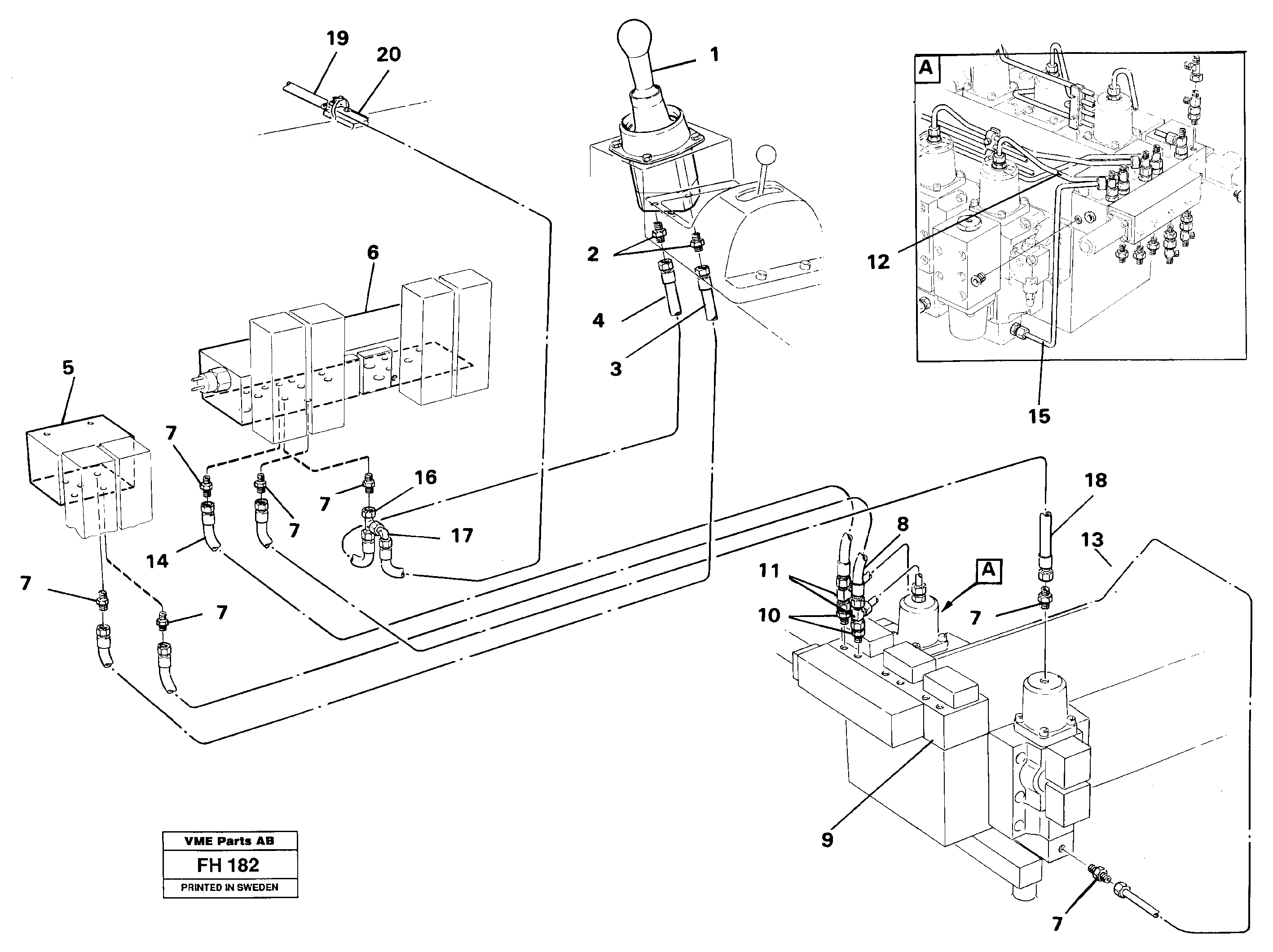 Схема запчастей Volvo EC300 - 39168 Servo hydraulics, Boom EC300 ?KERMAN ?KERMAN EC300