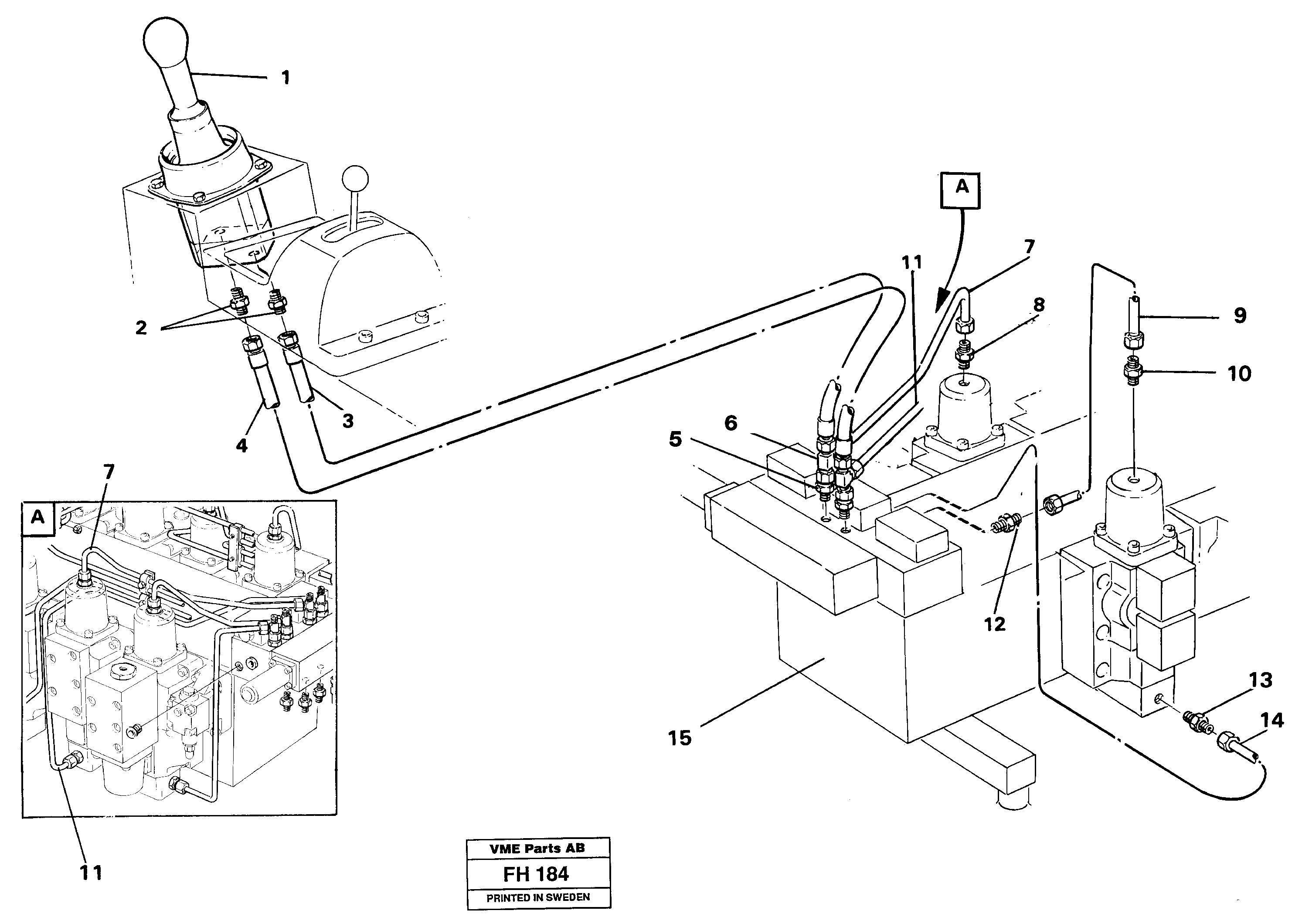 Схема запчастей Volvo EC300 - 39180 Servo hydraulics, Bucket EC300 ?KERMAN ?KERMAN EC300