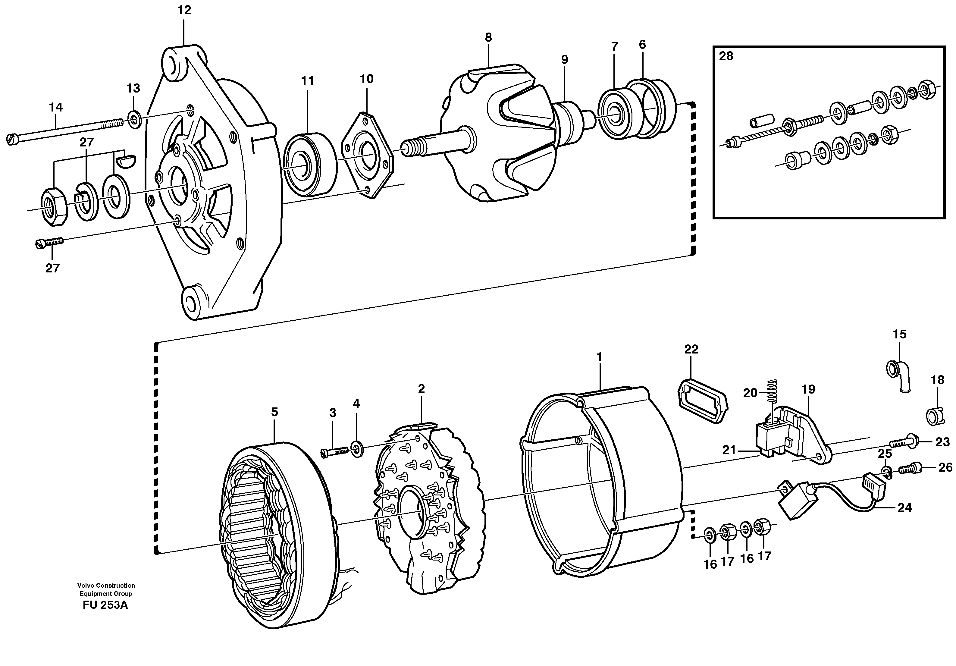 Схема запчастей Volvo EC390 - 29022 Alternator EC390 SER NO 1001-