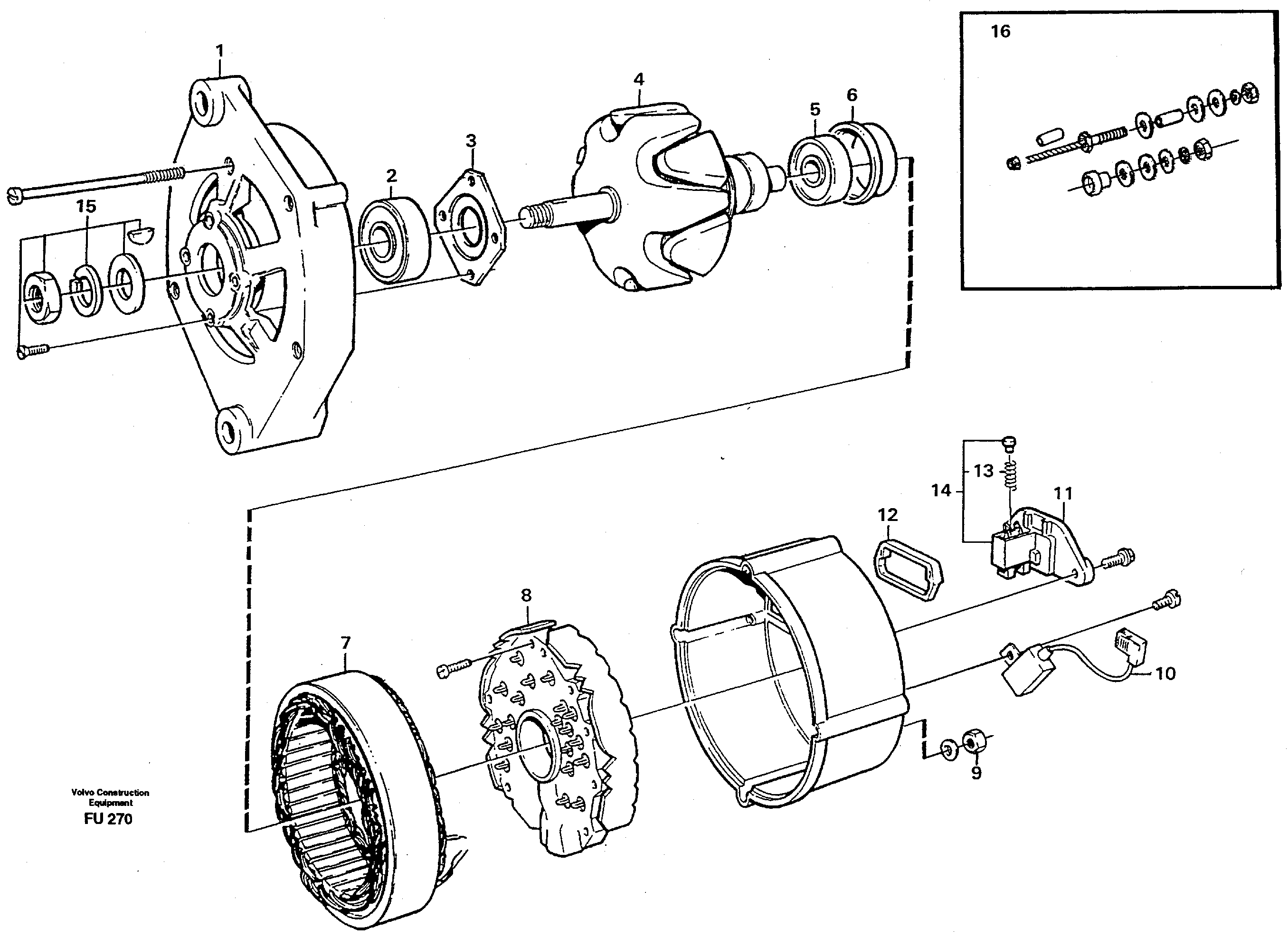 Схема запчастей Volvo EC390 - 29023 Alternator EC390 SER NO 1001-