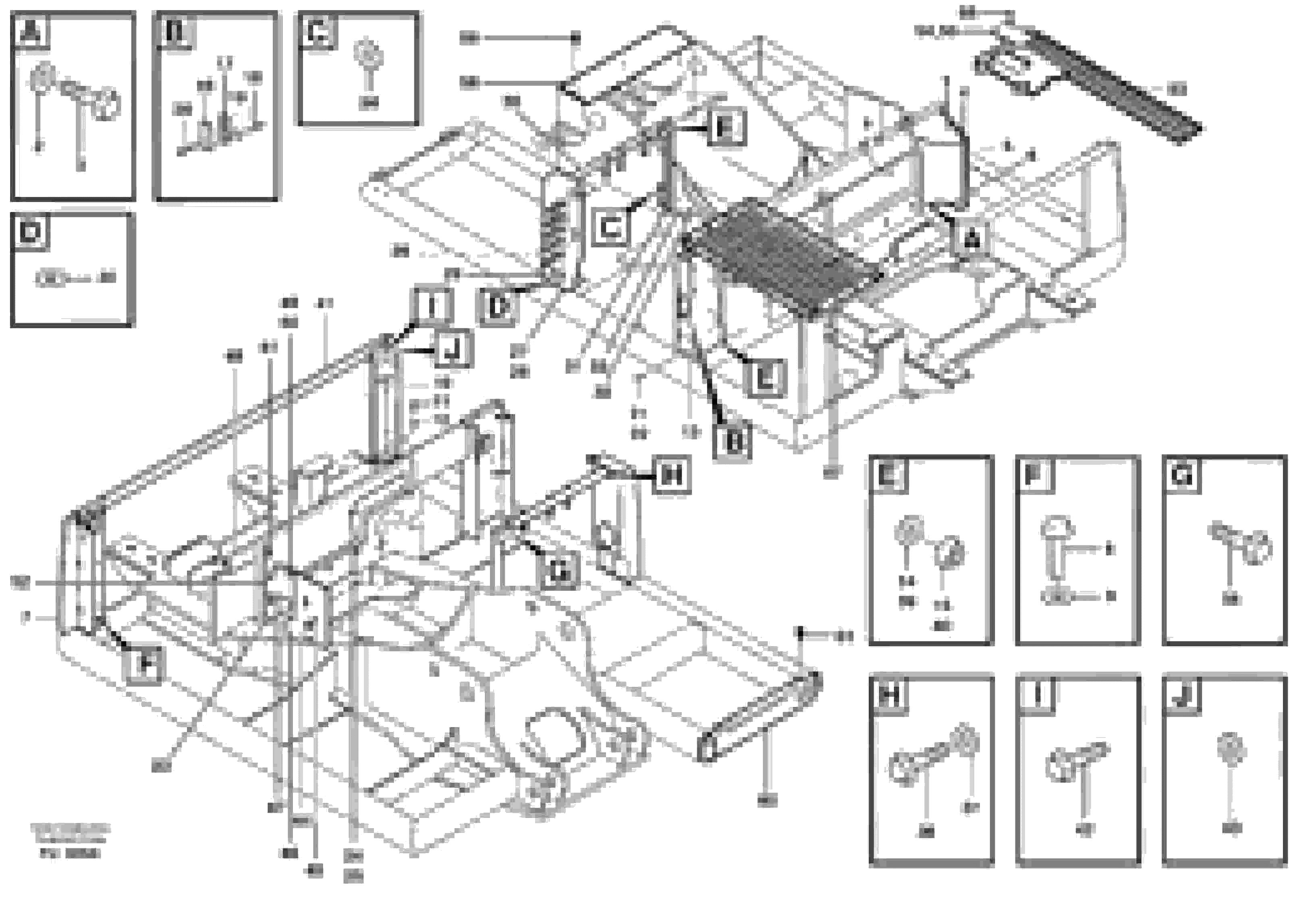 Схема запчастей Volvo EC390 - 89741 Support for hatches and doors EC390 SER NO 1001-