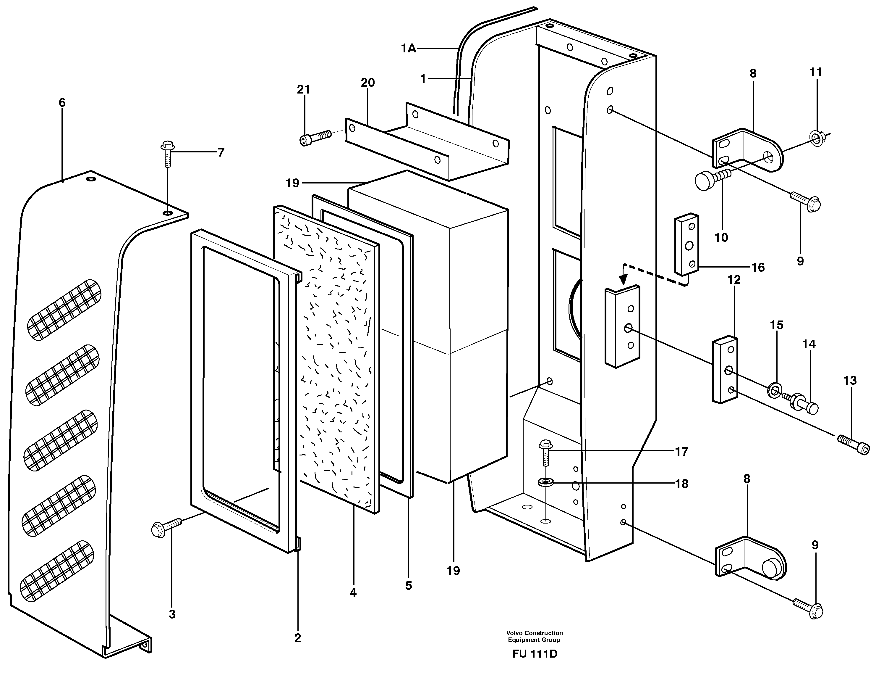 Схема запчастей Volvo EC390 - 31440 Air inlet EC390 SER NO 1001-