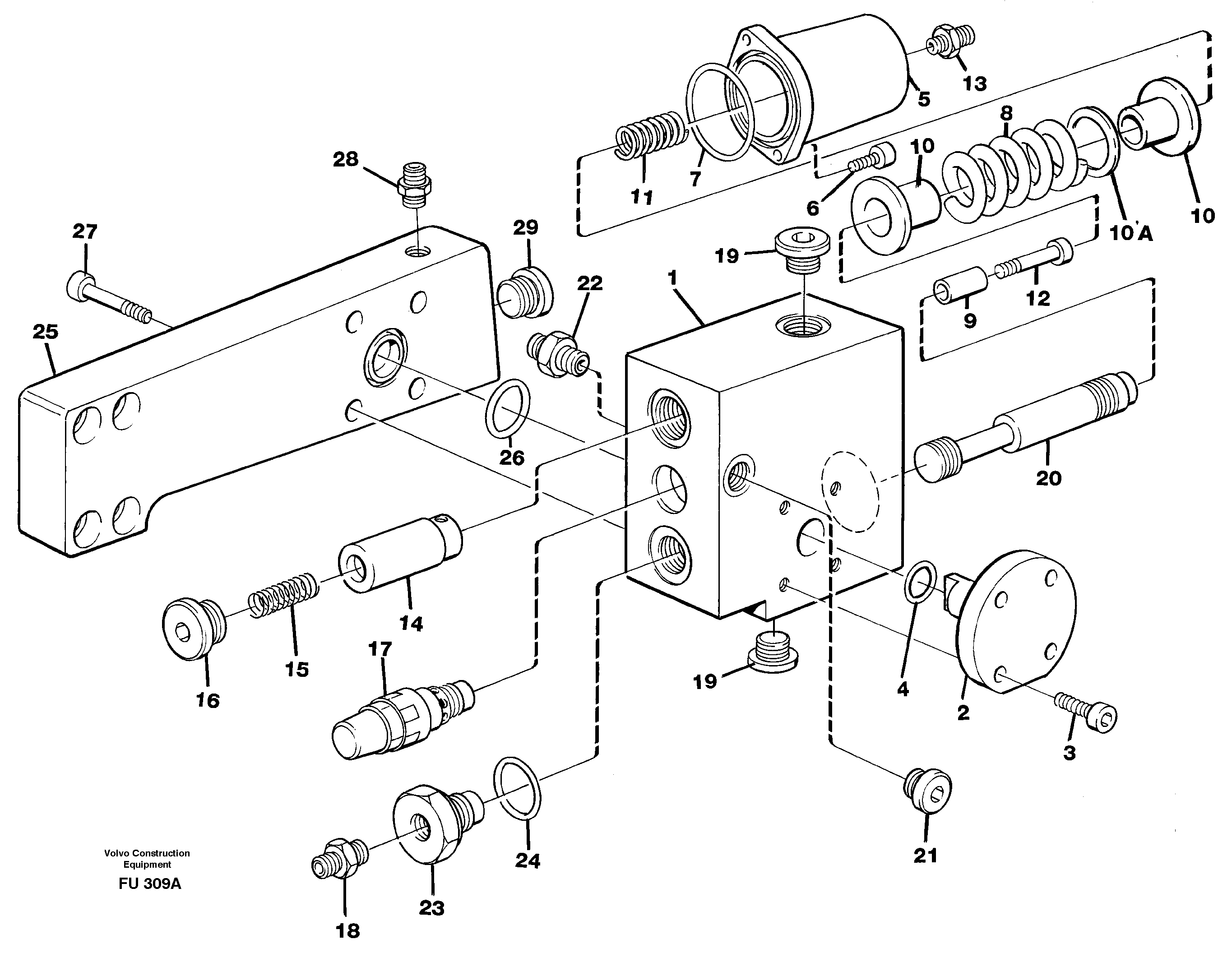 Схема запчастей Volvo EC390 - 100942 Hose rupture valve, boom cylinder EC390 SER NO 1001-